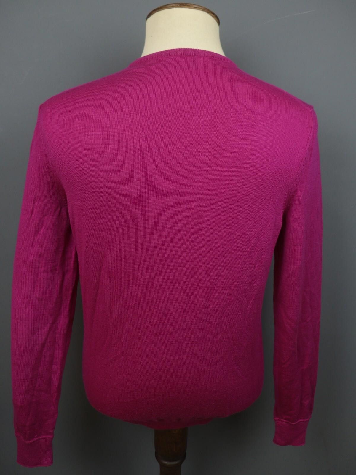 Designer PELIKAMO ZURICH Pink Wool Tight Knit Pullover Sweater Size L Size L / US 10 / IT 46 - 8 Thumbnail