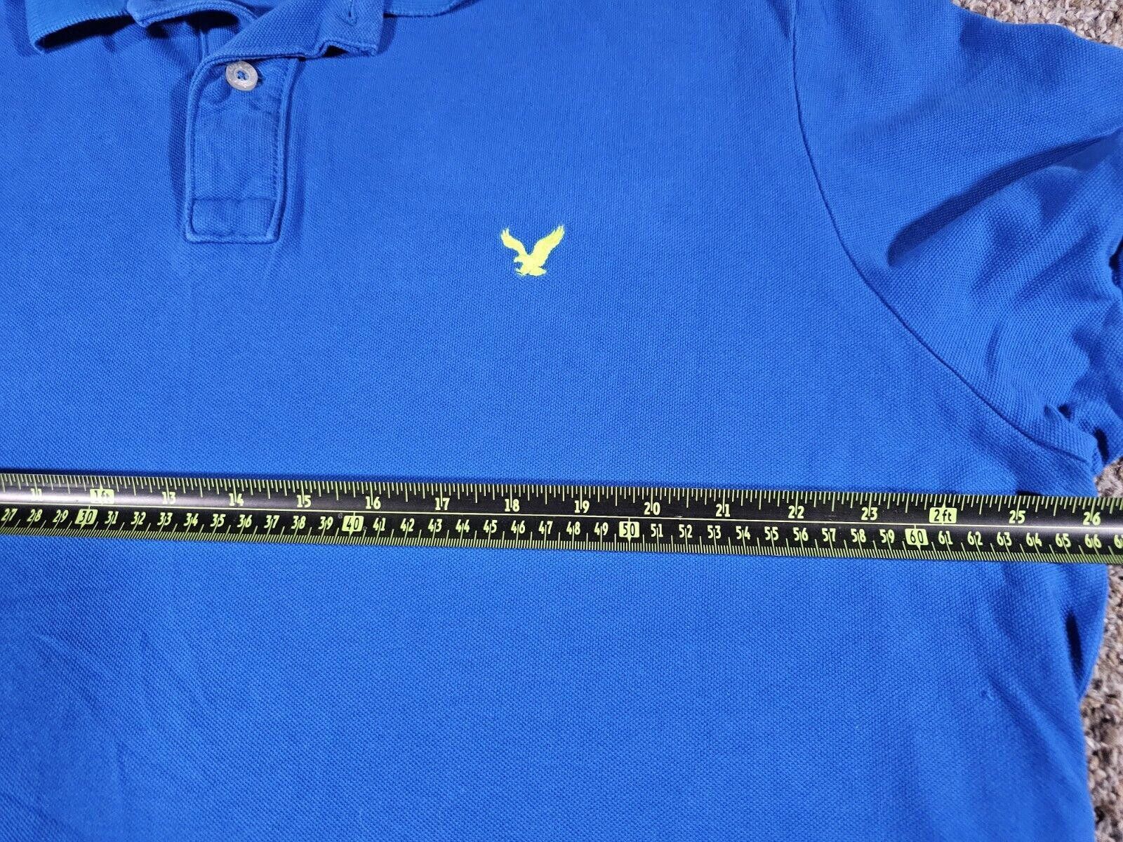 Designer American Eagle Polo Shirt 3XL XXXL Athletic Fit Bright Blue Size US XXL / EU 58 / 5 - 5 Thumbnail