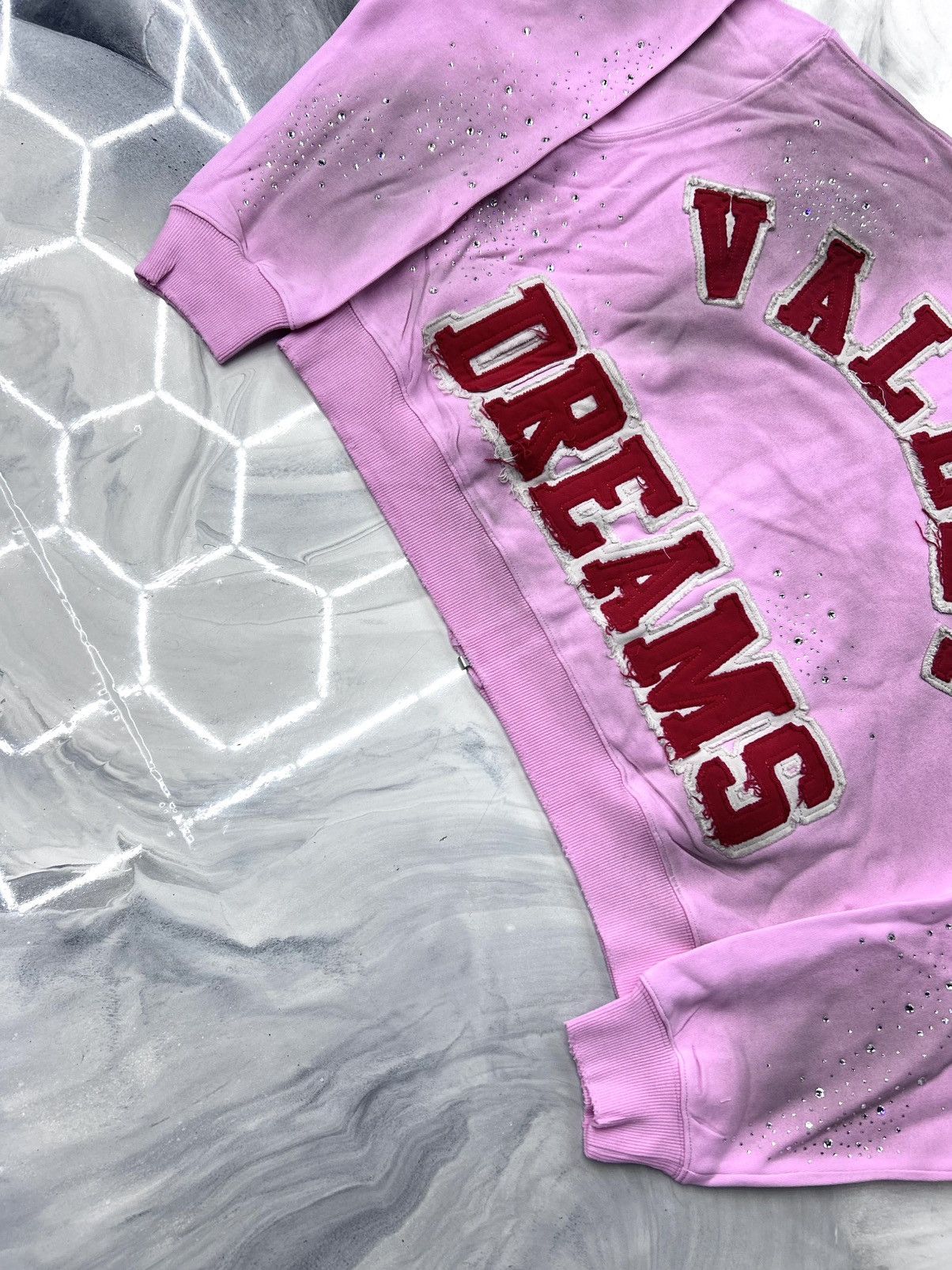 Vale Vale Pink Venus Crystal Cluster Zip Up Hoodie Size L Size US L / EU 52-54 / 3 - 16 Thumbnail