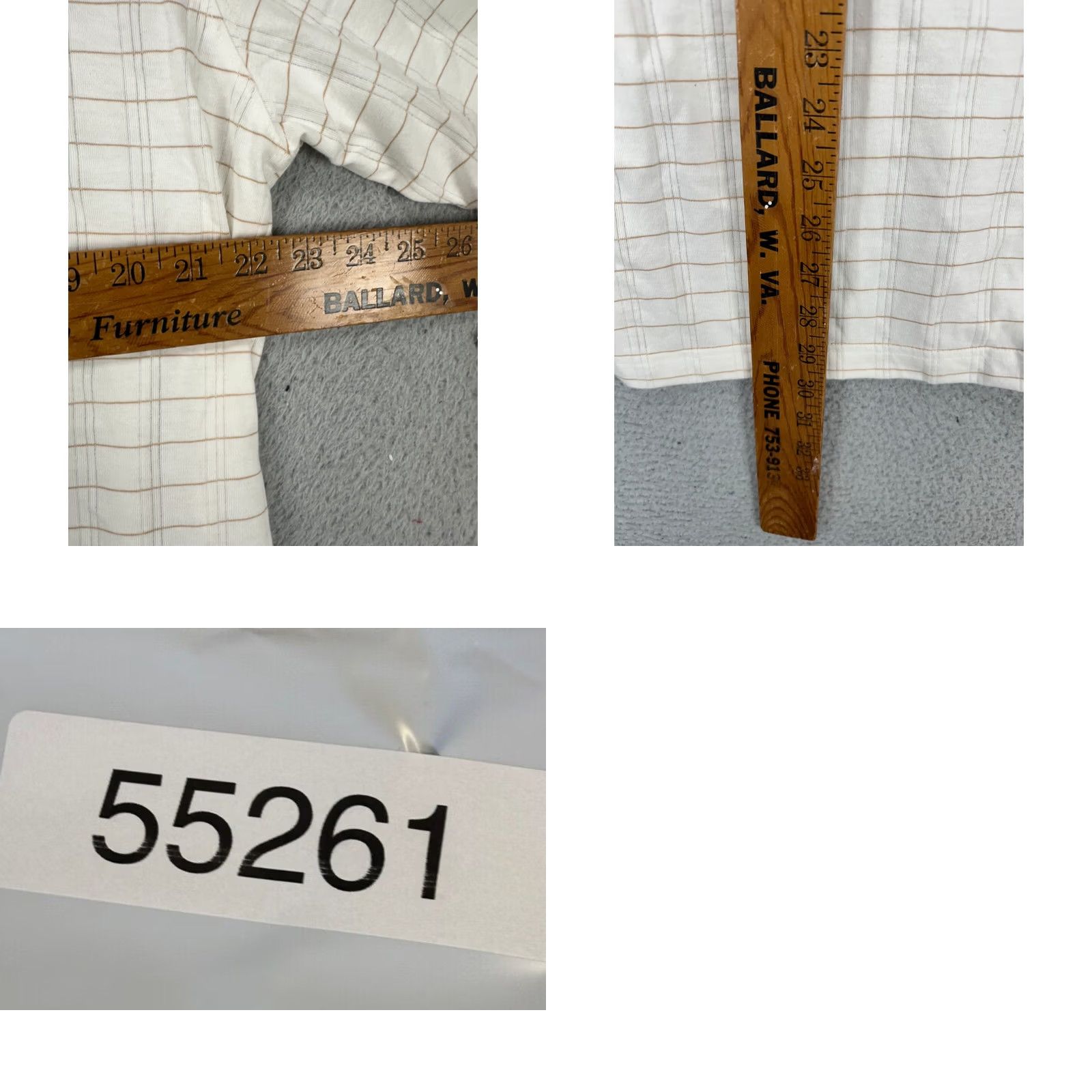 Haggar Haggar Polo Shirt Adult Large White Plaid Casual Short Sleeve Rugby Mens NEW Size US L / EU 52-54 / 3 - 8 Thumbnail