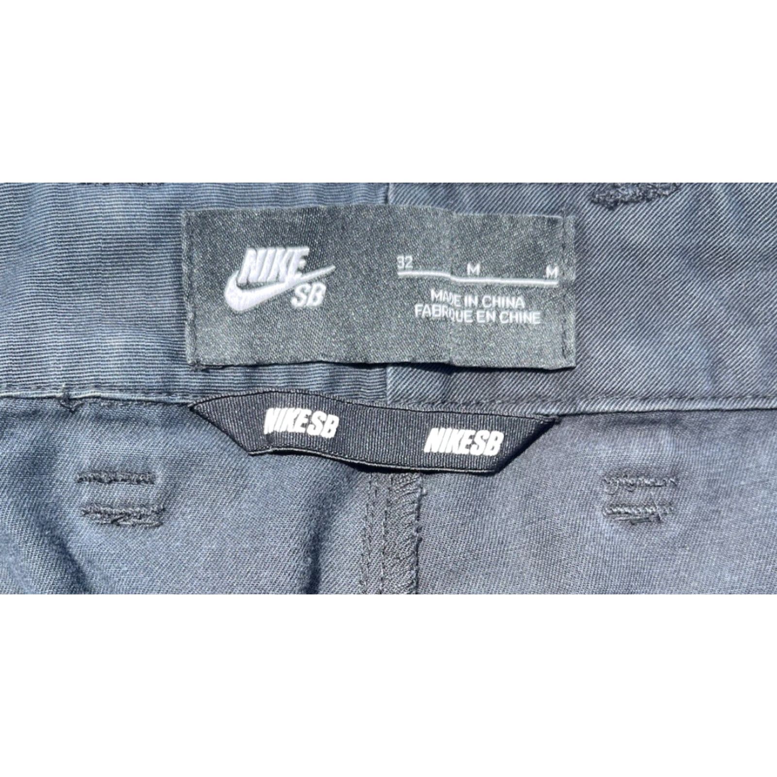 Vintage NikeSB Pants Black Flat Front 32 Regular 5-Pocket Chino Skate Casual Work Mens Size US 32 / EU 48 - 6 Thumbnail
