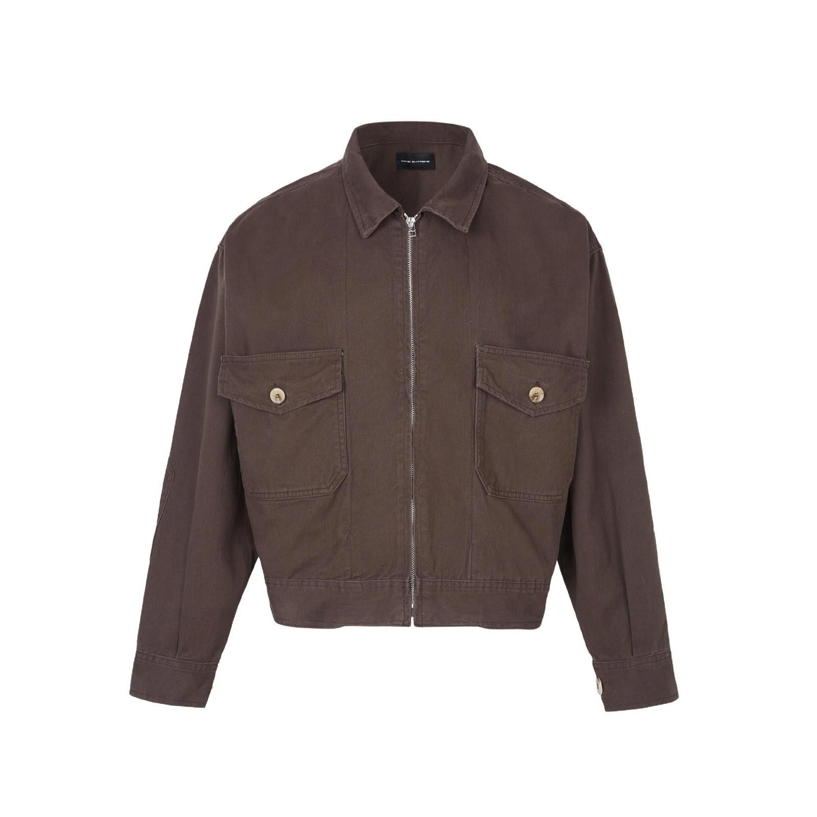 Japanese Brand Beige Casual Zip-Up Light Jacket, Relaxed Fit Outerwear Size US M / EU 48-50 / 2 - 7 Thumbnail