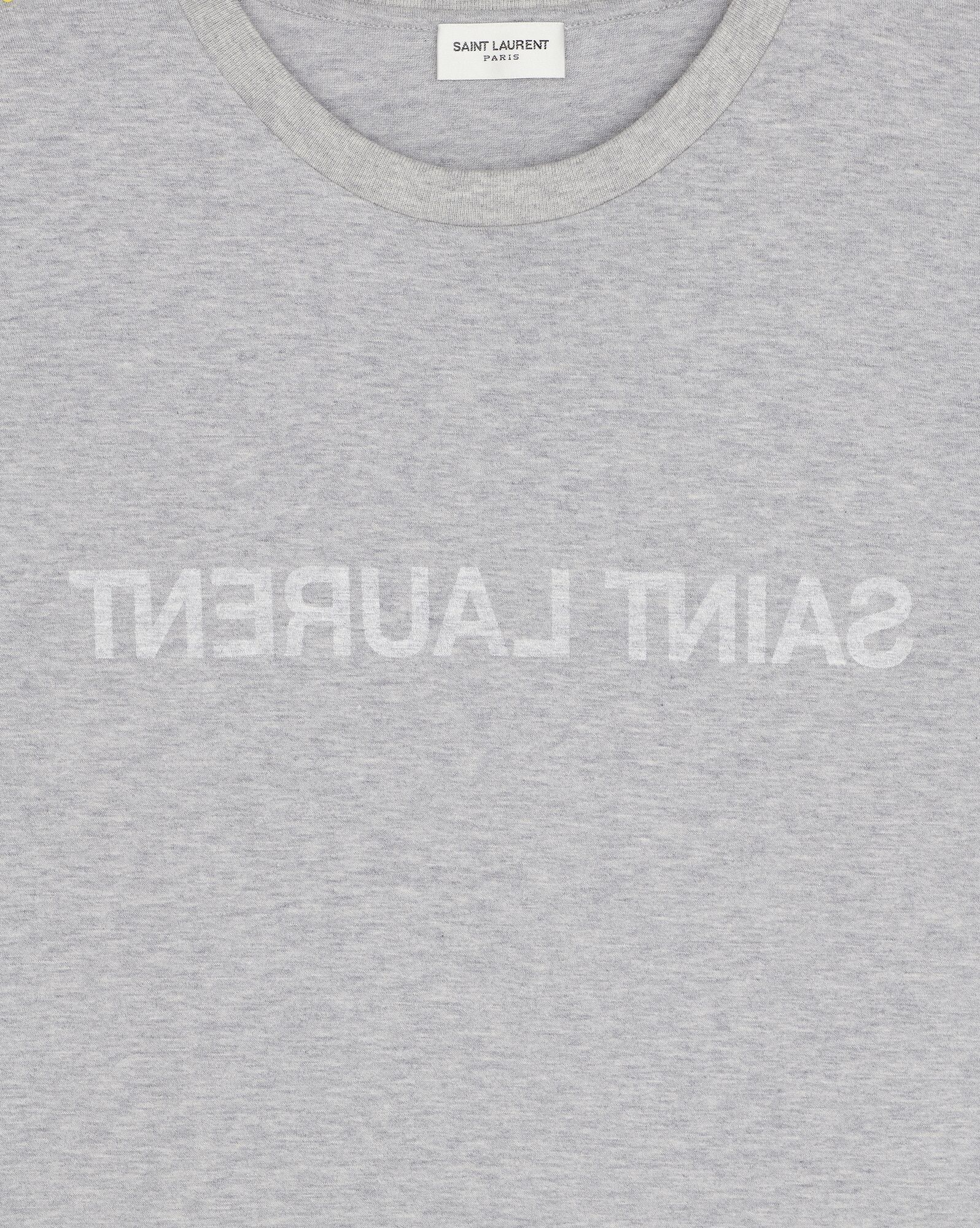 Saint Laurent Paris o1tr1nto0325 Reverse Logo T-Shirt in Grey Size US XL / EU 56 / 4 - 3 Thumbnail