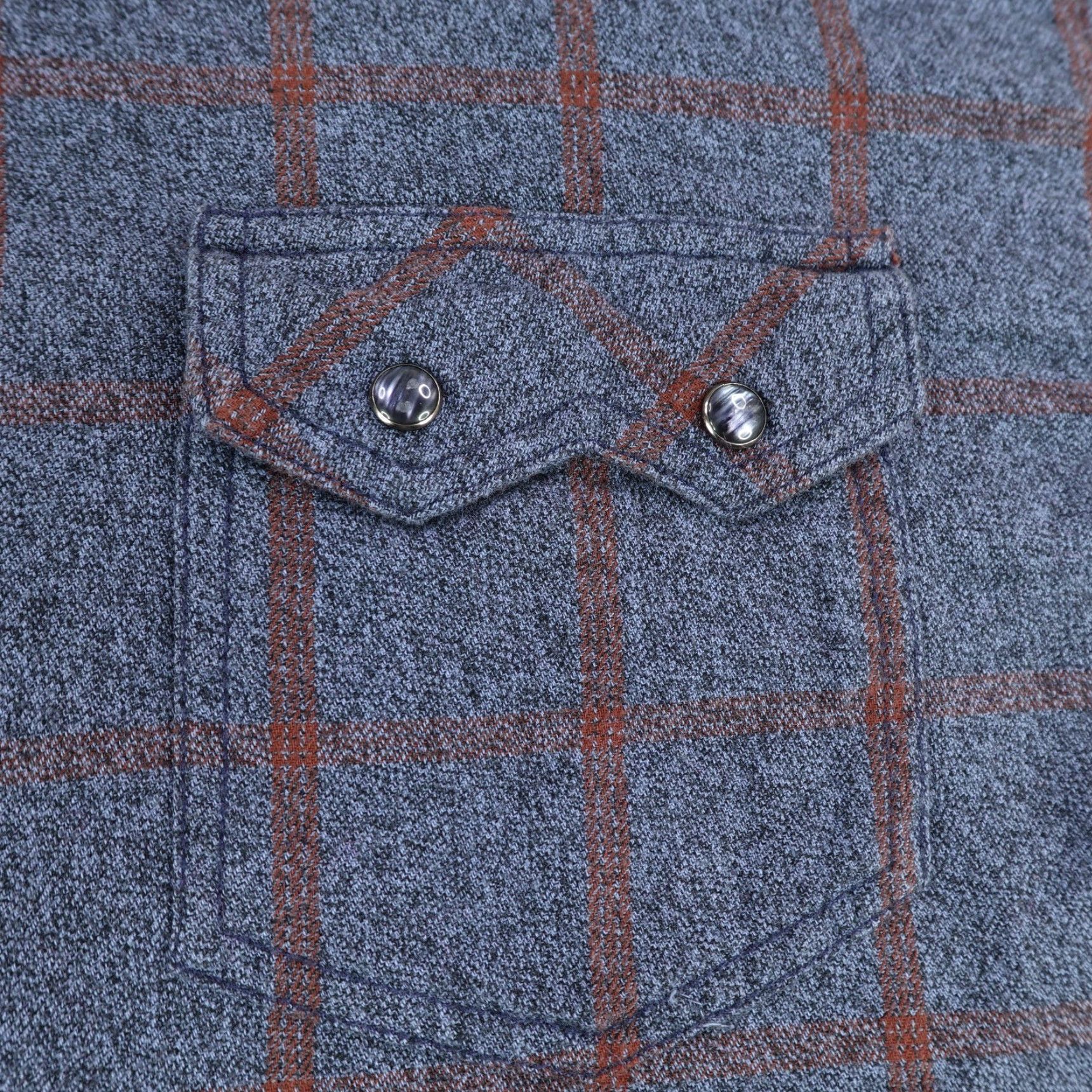 Vintage Moonshine Spirit Shirt Mens XL Blue Flannel Western Sawtooth Pearl Snap Size US XL / EU 56 / 4 - 4 Thumbnail