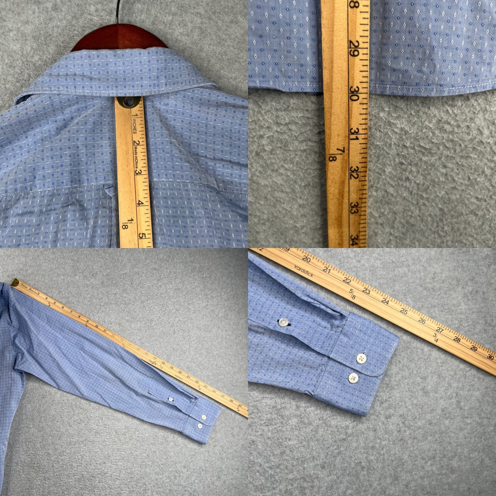 Hugo Boss HUGO BOSS Button-Up Shirt Slim Fit Long Sleeve Casual Blue Knit Cotton Modern Size US L / EU 52-54 / 3 - 8 Thumbnail