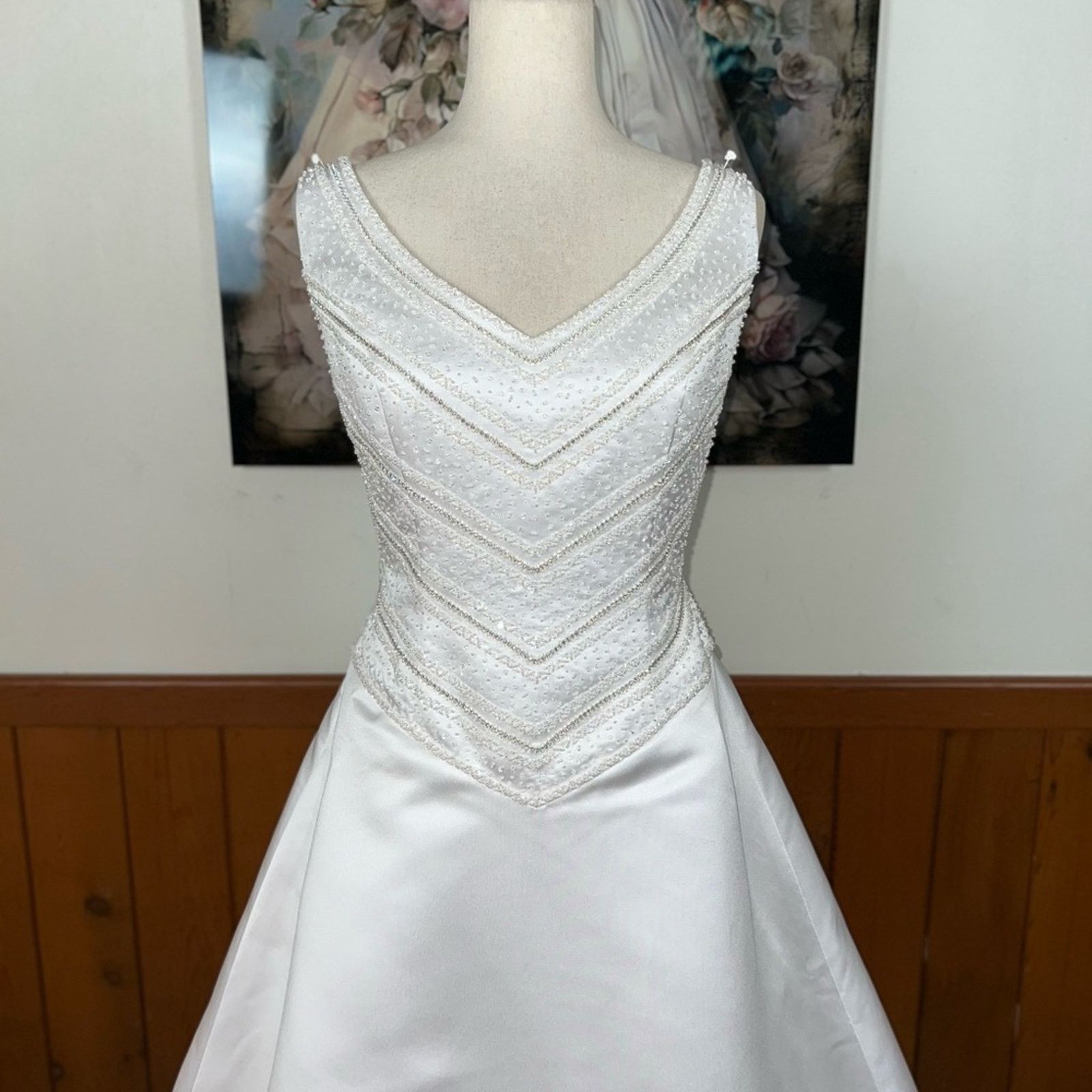 Other Gorgeous Vintage 90s Michaelangelo Bateau Waist Wedding Gown Size XXL / US 16-18 / IT 52-54 - 3 Thumbnail