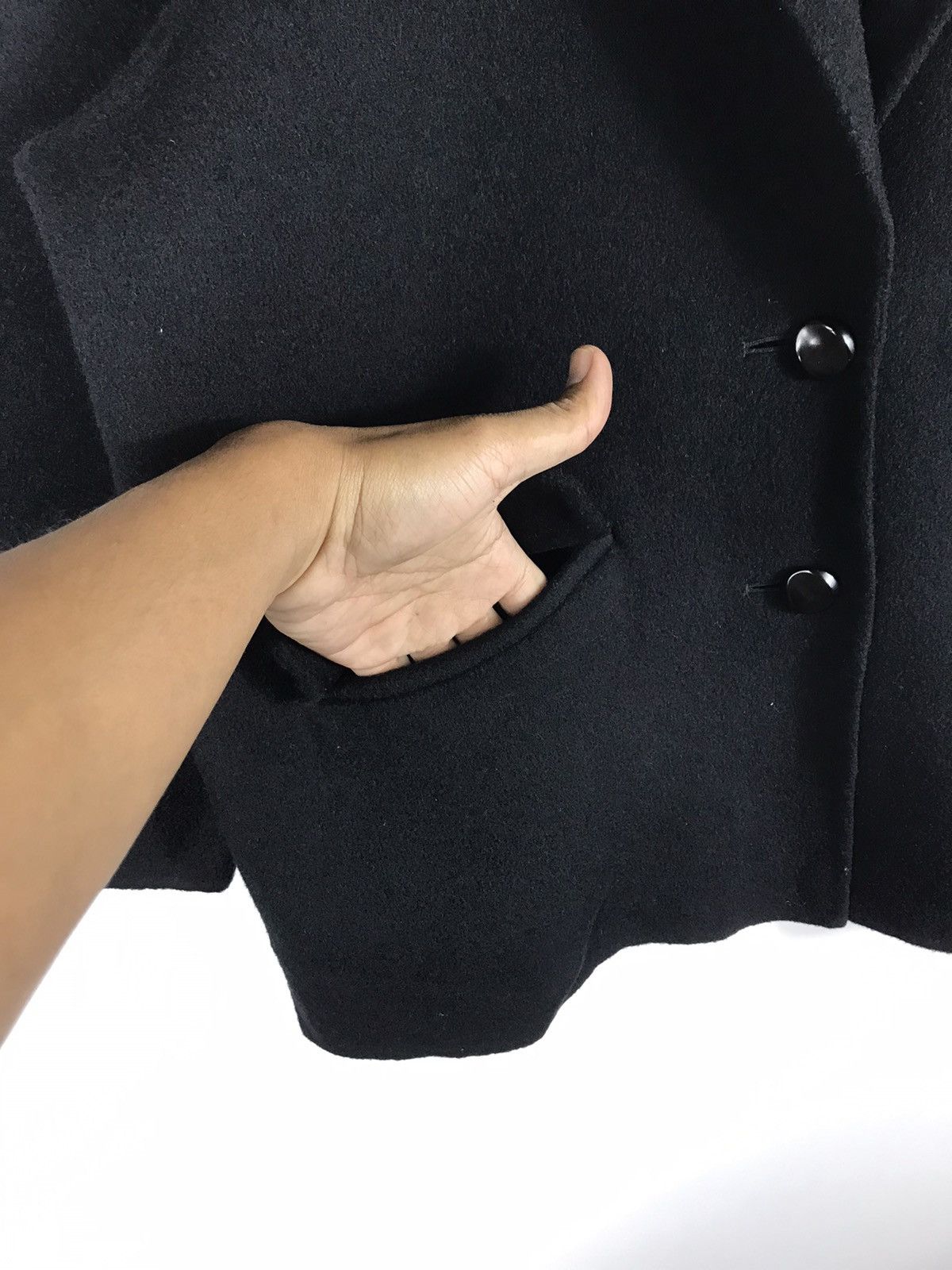 Handmade × Japanese Brand 🔥Vintage Planer Wool HandMade Button Baggy Coat Jacket Size L / US 10 / IT 46 - 6 Thumbnail