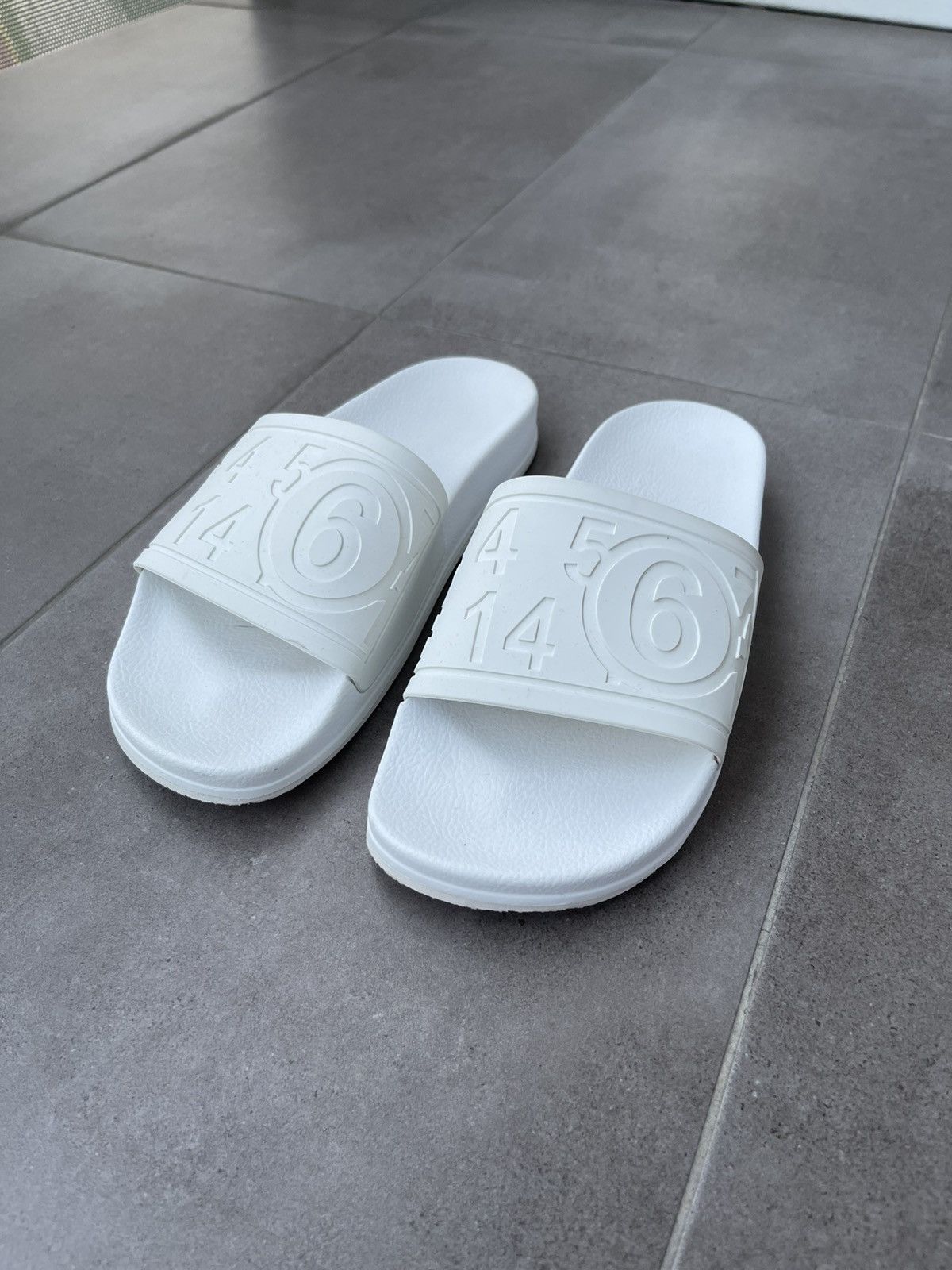 Maison Margiela !DS! SS21 Maison Margiela Numbers White Slides Size US 8 / EU 41 - 1 Thumbnail