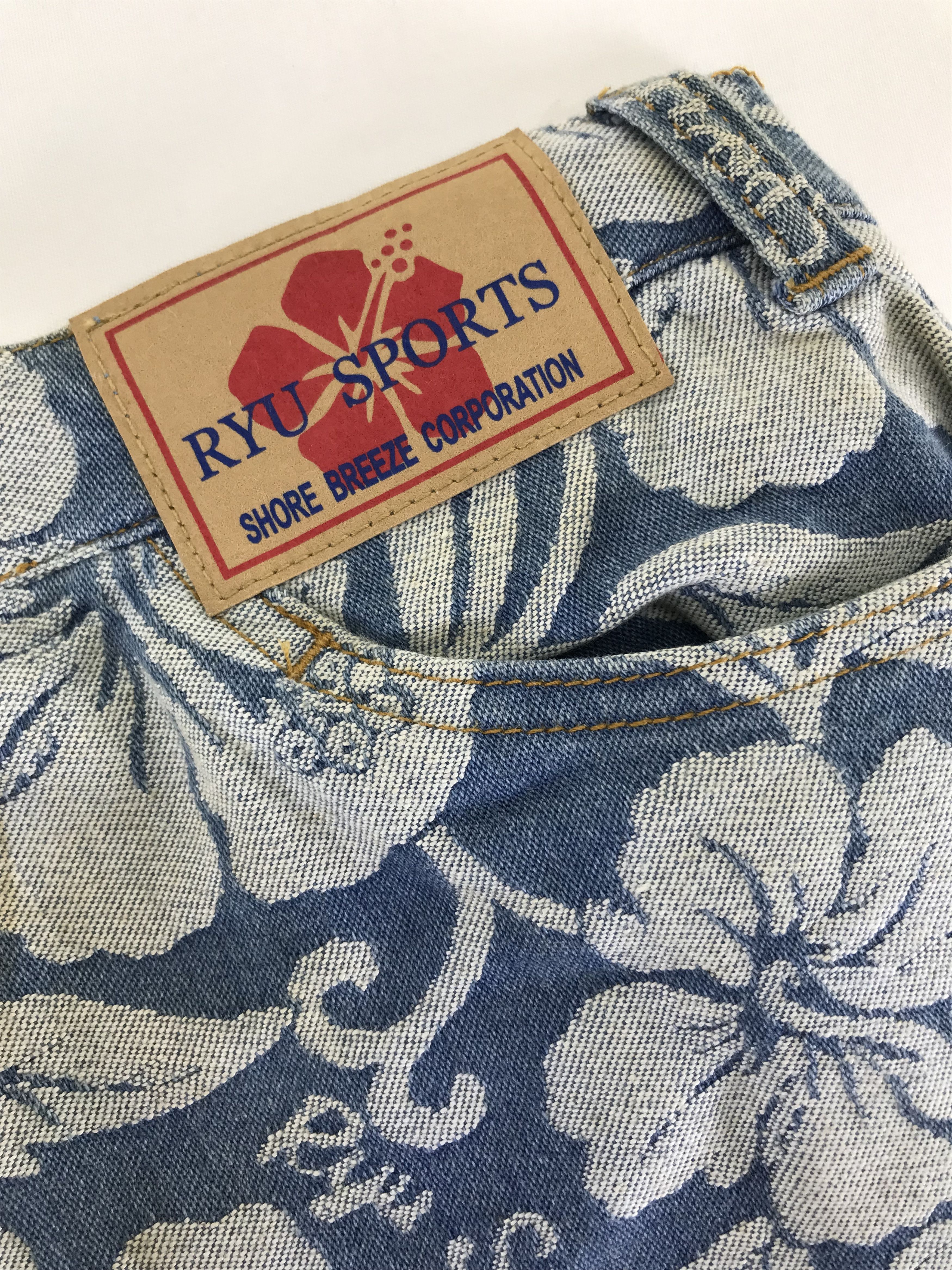 Hysteric Glamour Vintage Japanese Ryu Full Printed Floral Flare Jeans Size 27" / US 4 / IT 40 - 14 Thumbnail