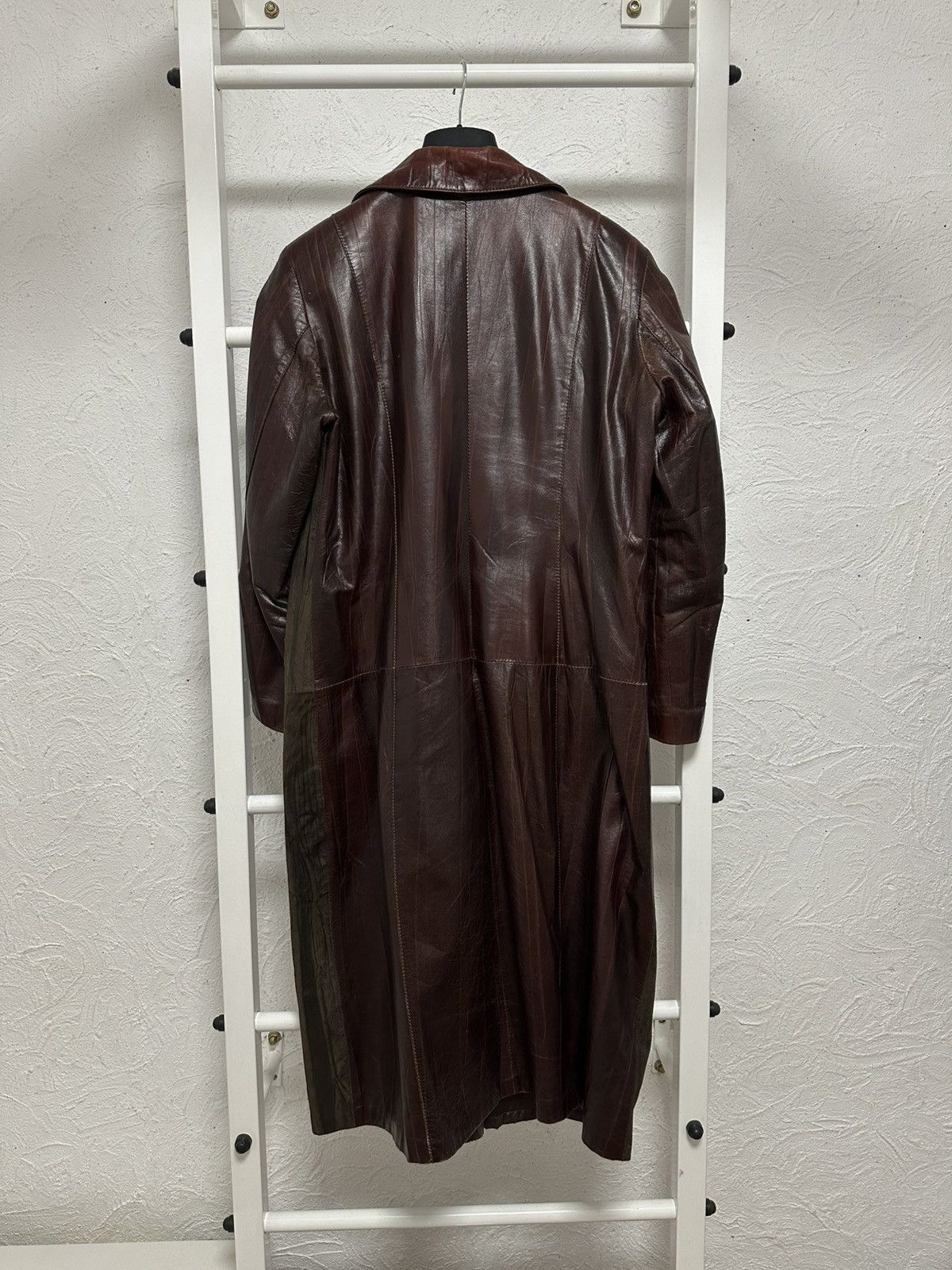 Vintage Vintage 90s Women’s Leather Trench Coat Der Nova L size Size L / US 10 / IT 46 - 5 Thumbnail