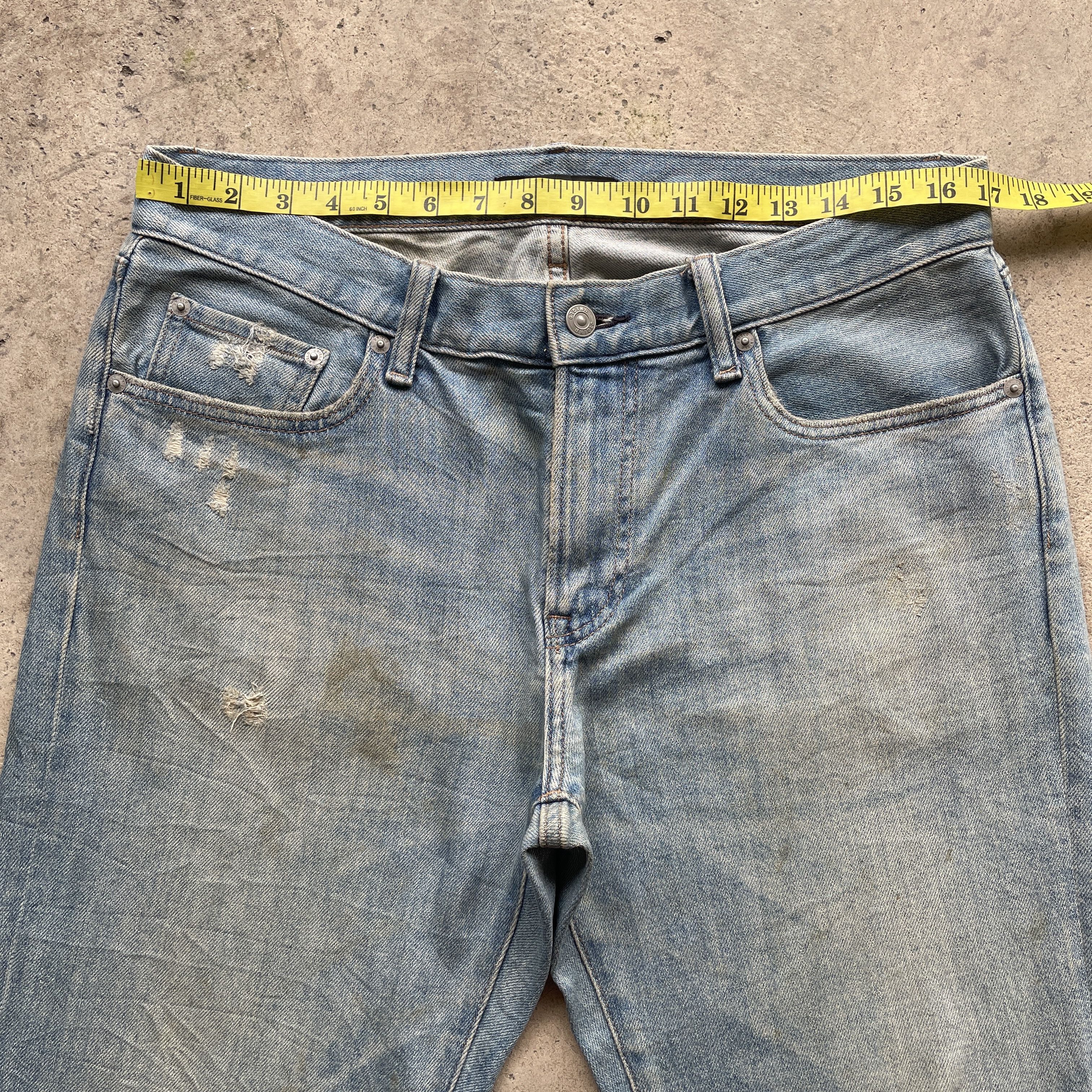 Japanese Brand VINTAGE JAPANESE JEANS DISTRESSED FADED DENIM PANTS W34 Size US 34 / EU 50 - 5 Thumbnail