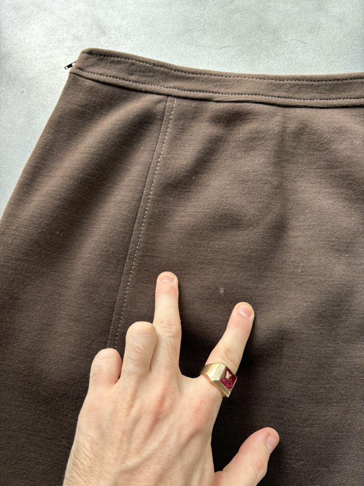 Prada × Vintage 1990s Vintage Prada Skirt Wool Mini Short Pencil 1996 1991 Size 30" / US 8 / IT 44 - 9 Thumbnail