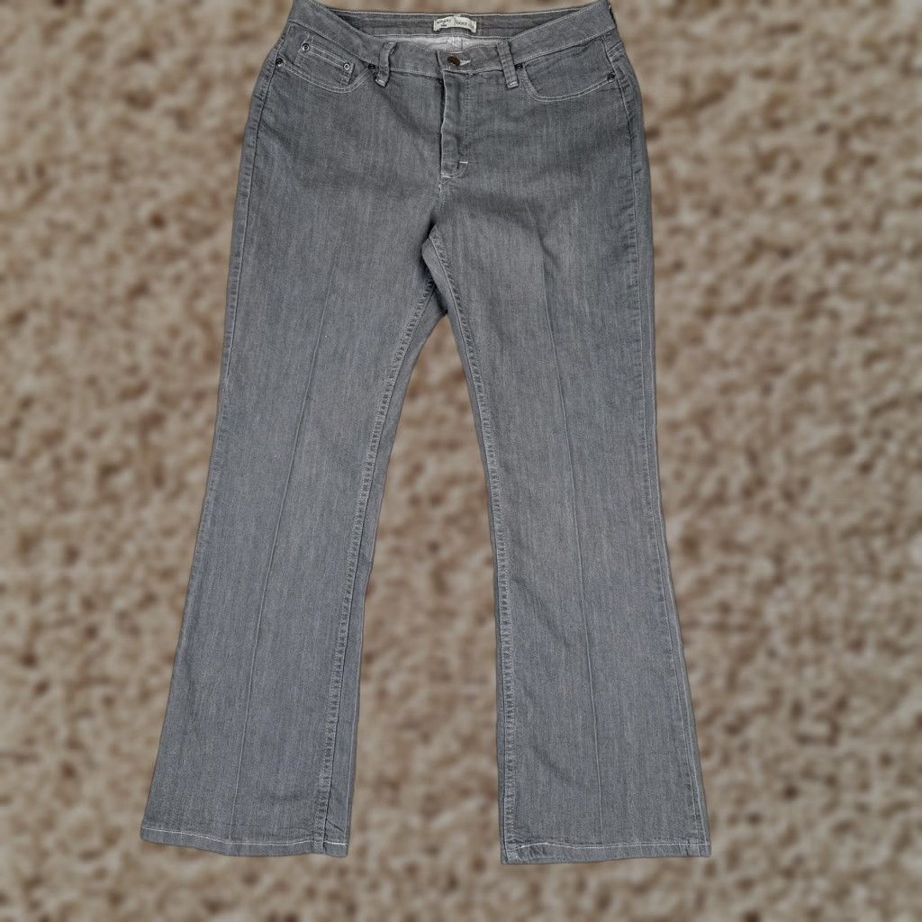 Lee Riders by Lee Bootcut Jeans Womens 12 Gray Medium Wash Mid Rise Stretch 32x30 Size 34" / US 12 / IT 48 - 1 Thumbnail
