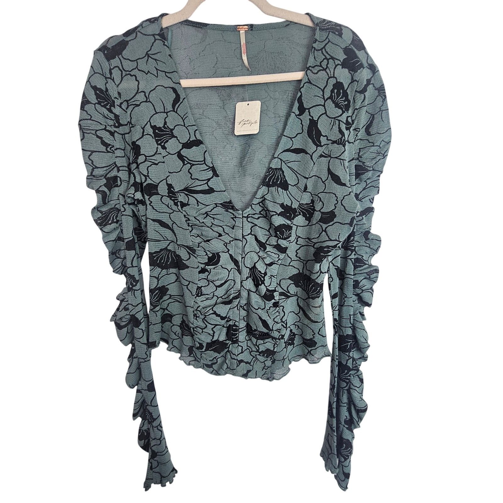 Free People Free People Floral Through The Meadow Top L Boho Hippie Size L / US 10 / IT 46 - 2 Thumbnail