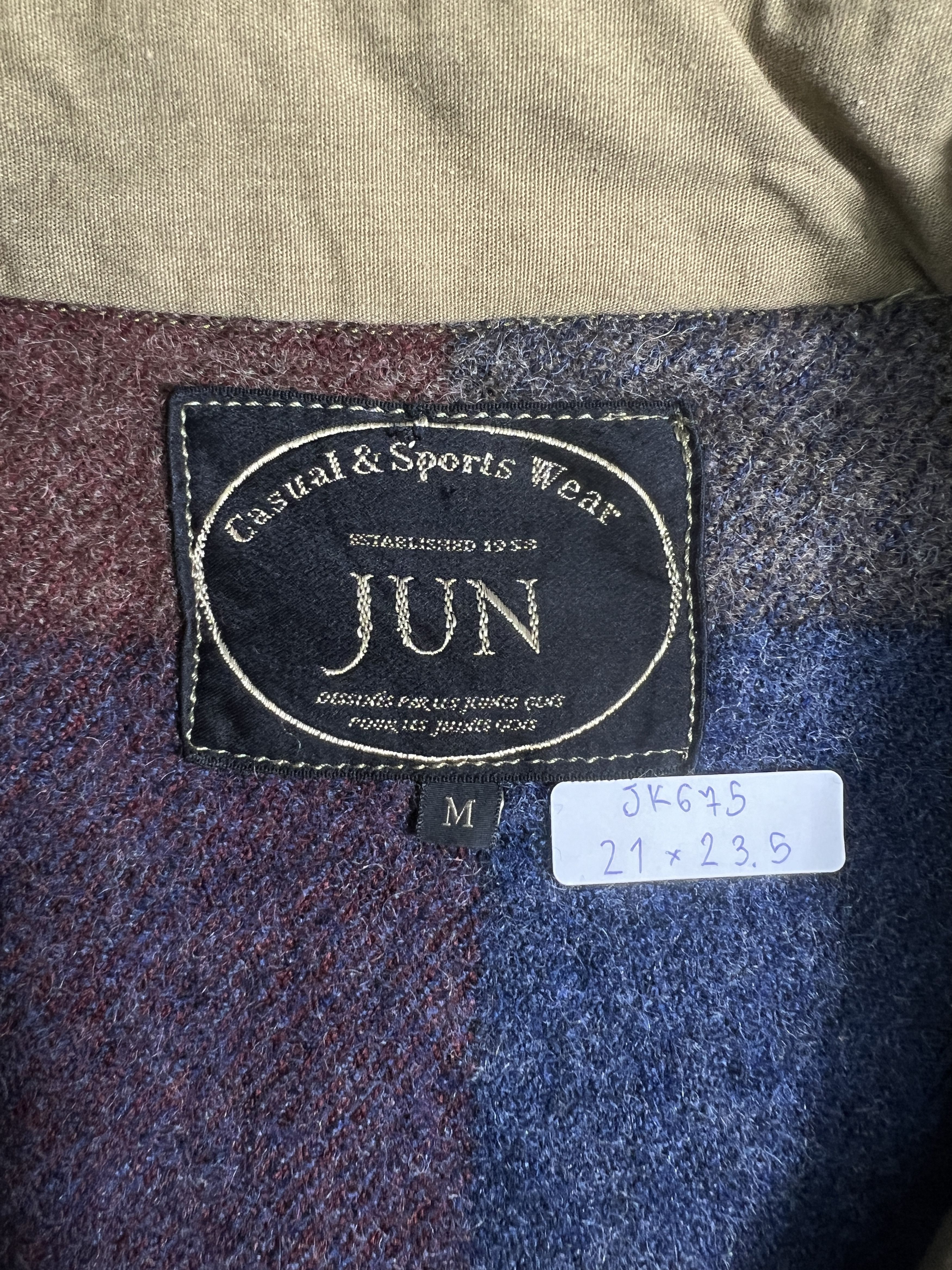 Japanese Brand JUN Lined Wool Bomber Jacket (M) JK675 Size US M / EU 48-50 / 2 - 2 Thumbnail