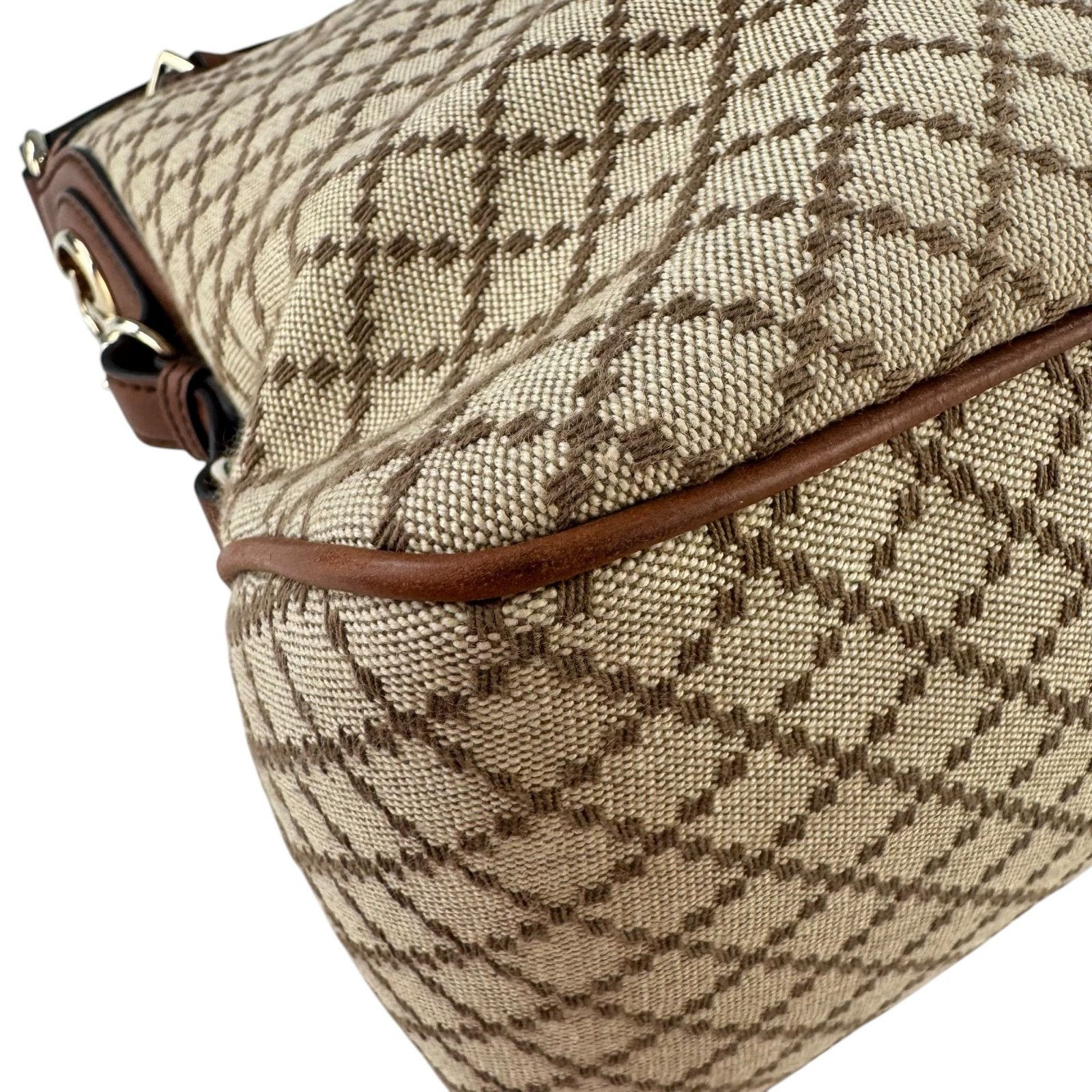 Gucci Gucci Diamante Leather Village Double G Hobo Bag Size ONE SIZE - 13 Thumbnail