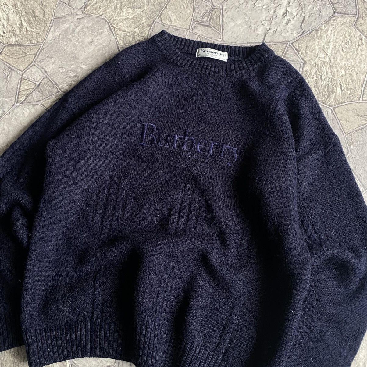 Burberry Rare Vintage Burberry Sweater Wool Size US XL / EU 56 / 4 - 2 Thumbnail