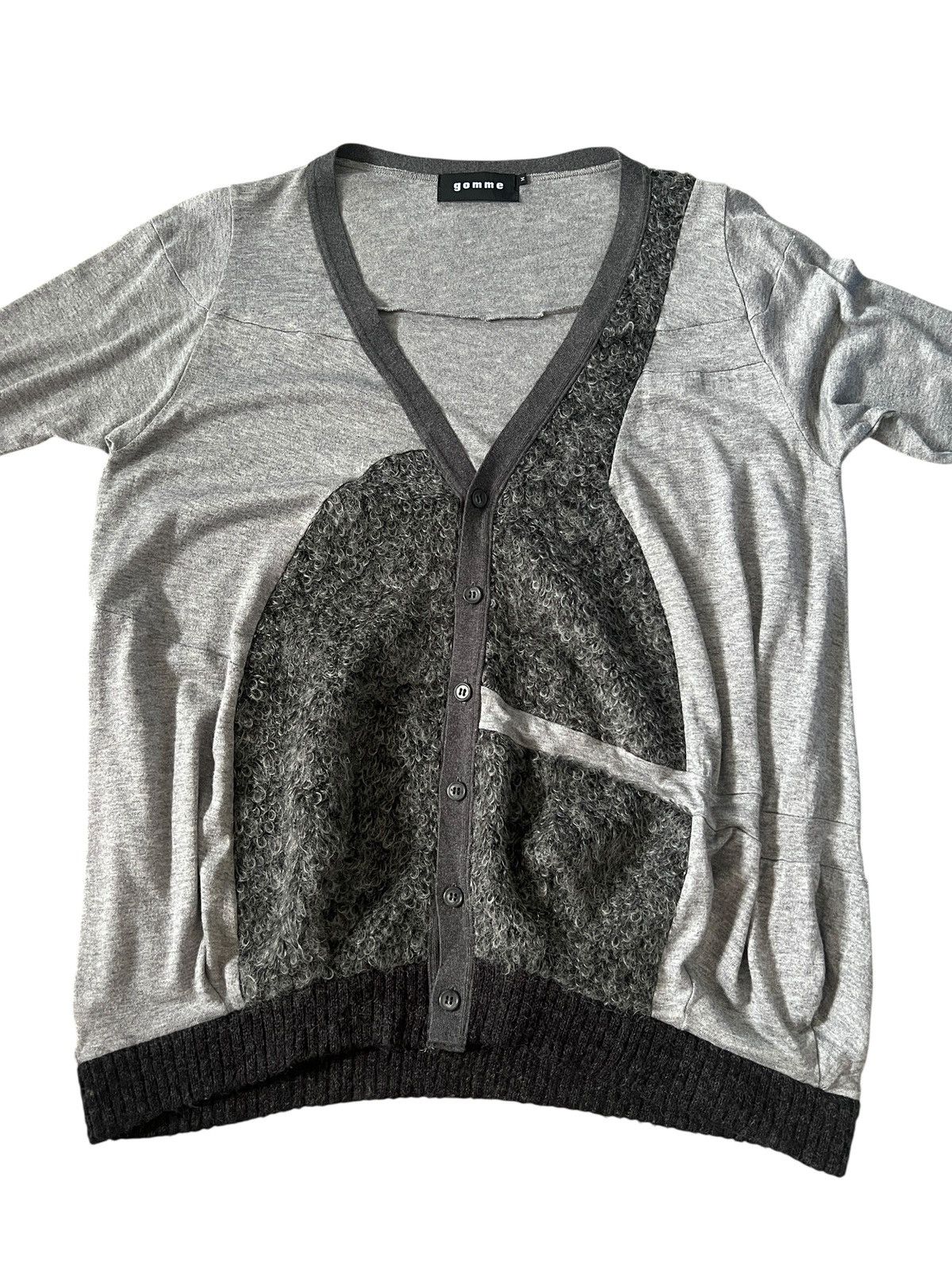 gomme Gomme Homme Mohair Blend Asymmetrical Cardigan Size US XL / EU 56 / 4 - 4 Thumbnail
