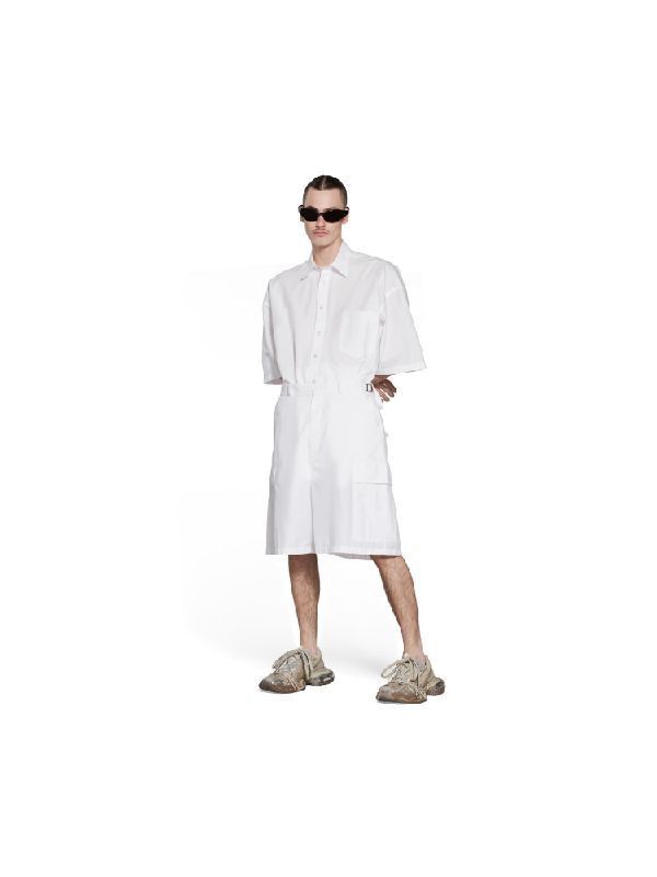 Balenciaga o1bcso1str1225 Cargo Shorts in White Size US 28 / EU 44 - 3 Thumbnail