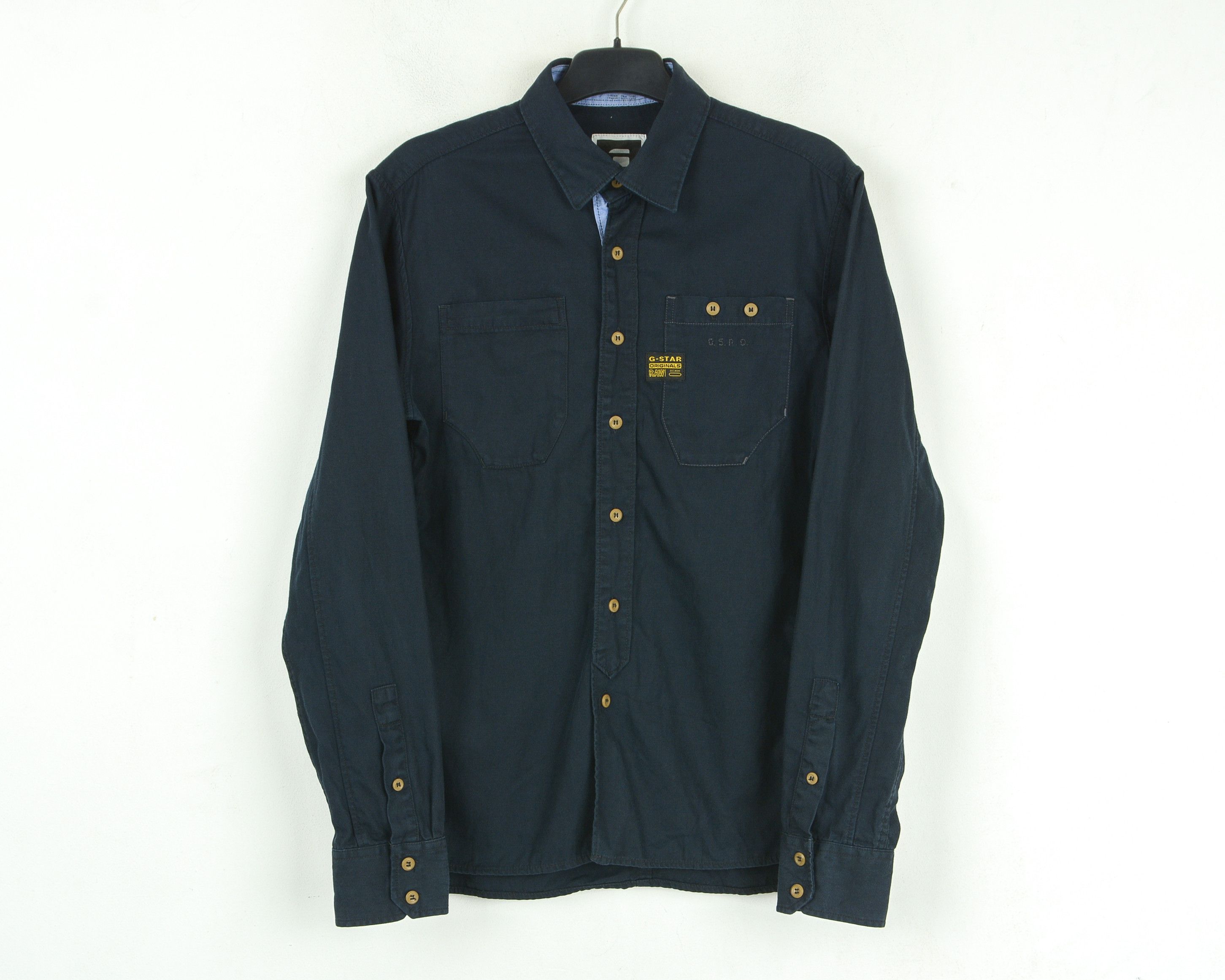 G-Star William Varsity Mens S Denim Shirt Long Sleeve Casual Navy Size US S / EU 44-46 / 1 - 1 Thumbnail