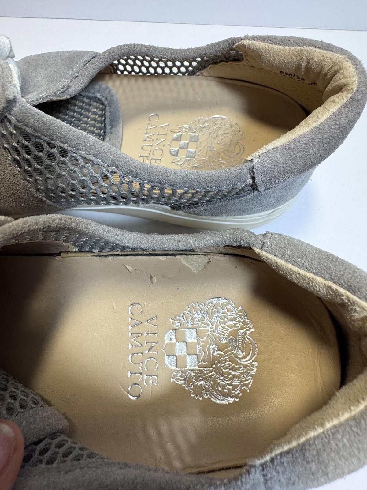 Vince Camuto Vince Camuto Women's Grey Sneaker Size 8 Suede Netted Mesh Size US 8 / IT 38 - 10 Thumbnail