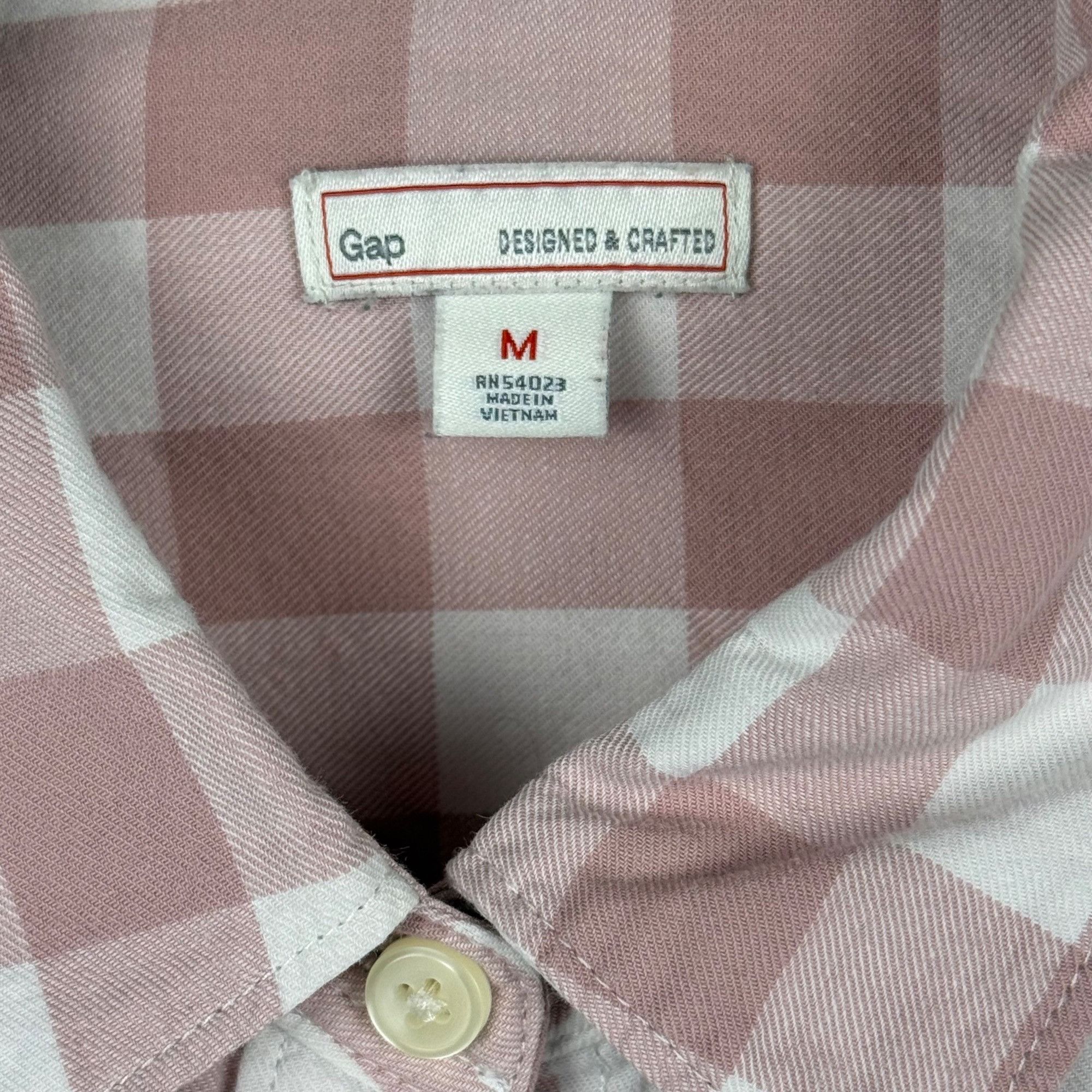 Gap Gap Women's Pink Checkered Western Button-Front Shirt Size M Size M / US 6-8 / IT 42-44 - 2 Thumbnail