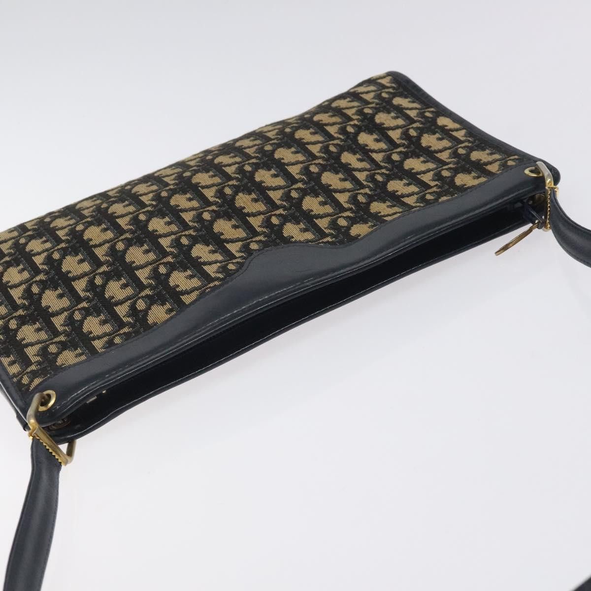 Dior DIOR Trotter Canvas Shoulder Bag Navy Gold Size ONE SIZE - 6 Thumbnail