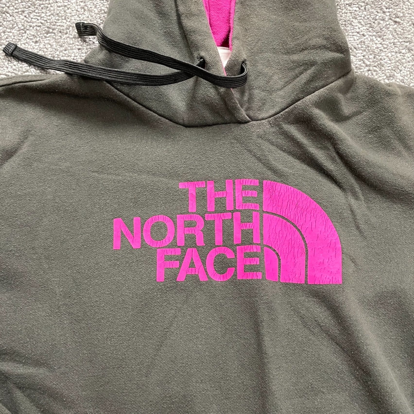 The North Face The North Face Hoodie Sweatshirt Womens S Gray Pink Graphic Fleece Pullover Size S / US 4 / IT 40 - 4 Thumbnail