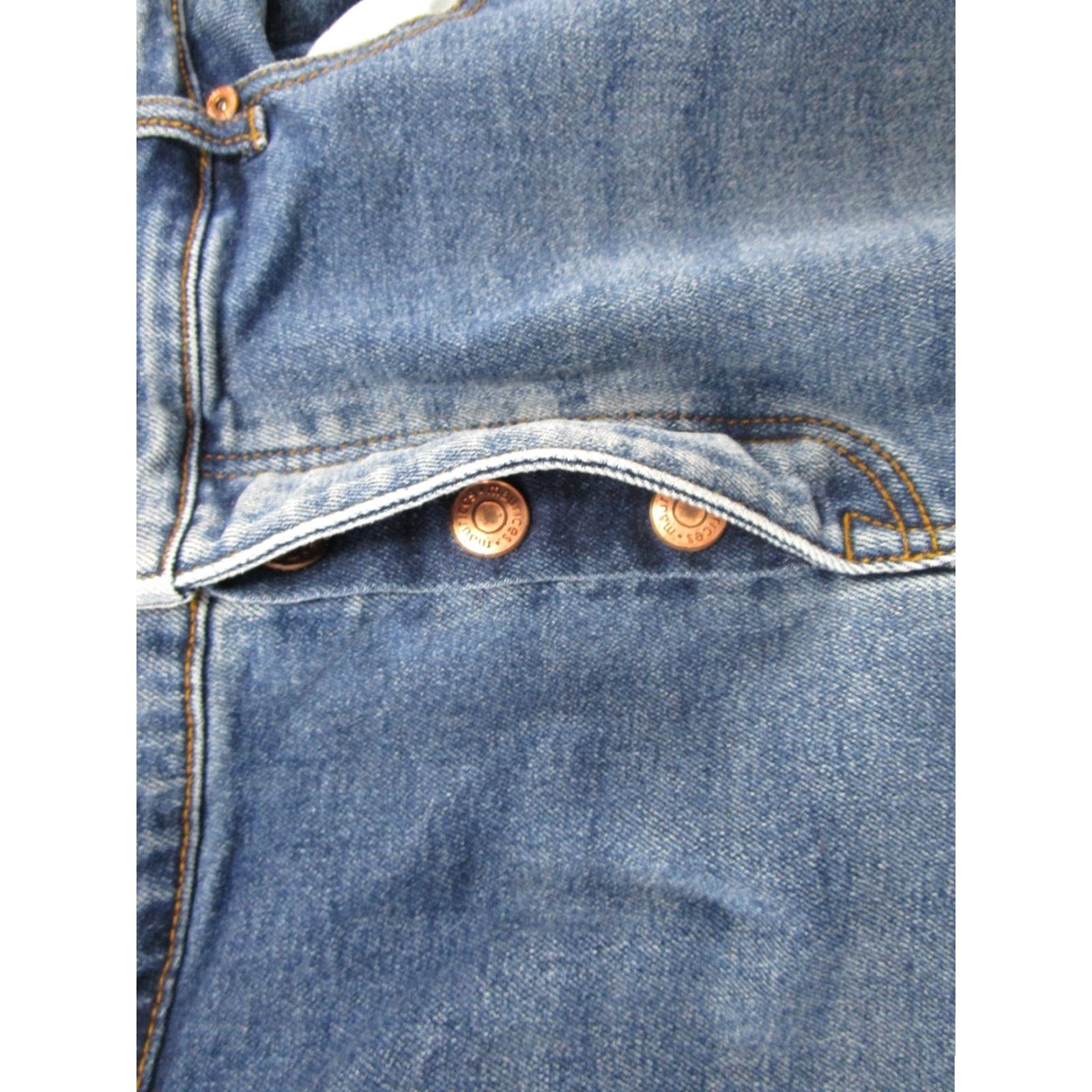 Vintage Maurices Women's Jeans Button Fly High Rise Blue Stretch Denim Ankle SZ 22W Read Size 40" / US 18 - 5 Thumbnail