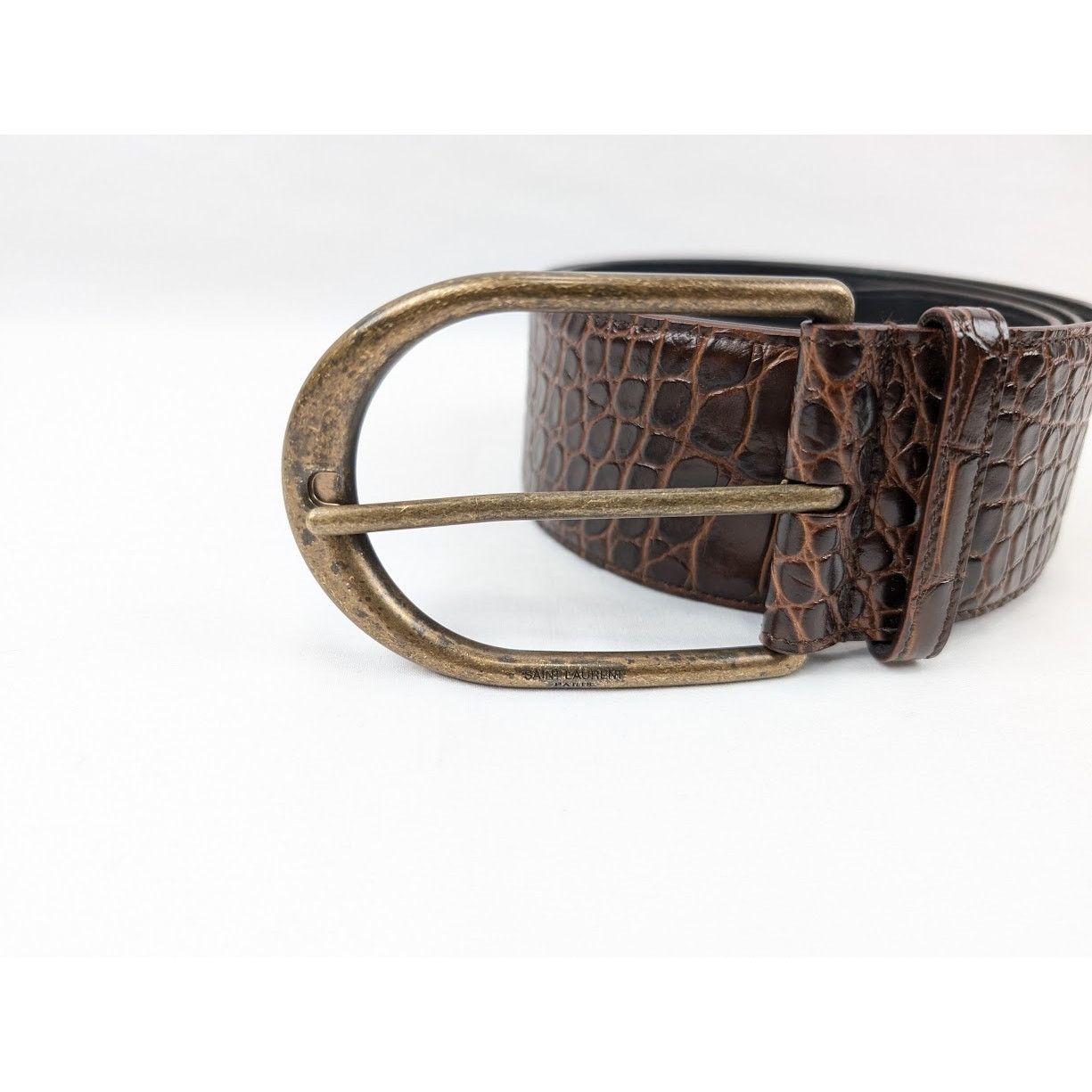 Saint Laurent Paris o1rshd1 CC20 Size: OS / Leather Belt in Brown Size ONE SIZE - 2 Thumbnail