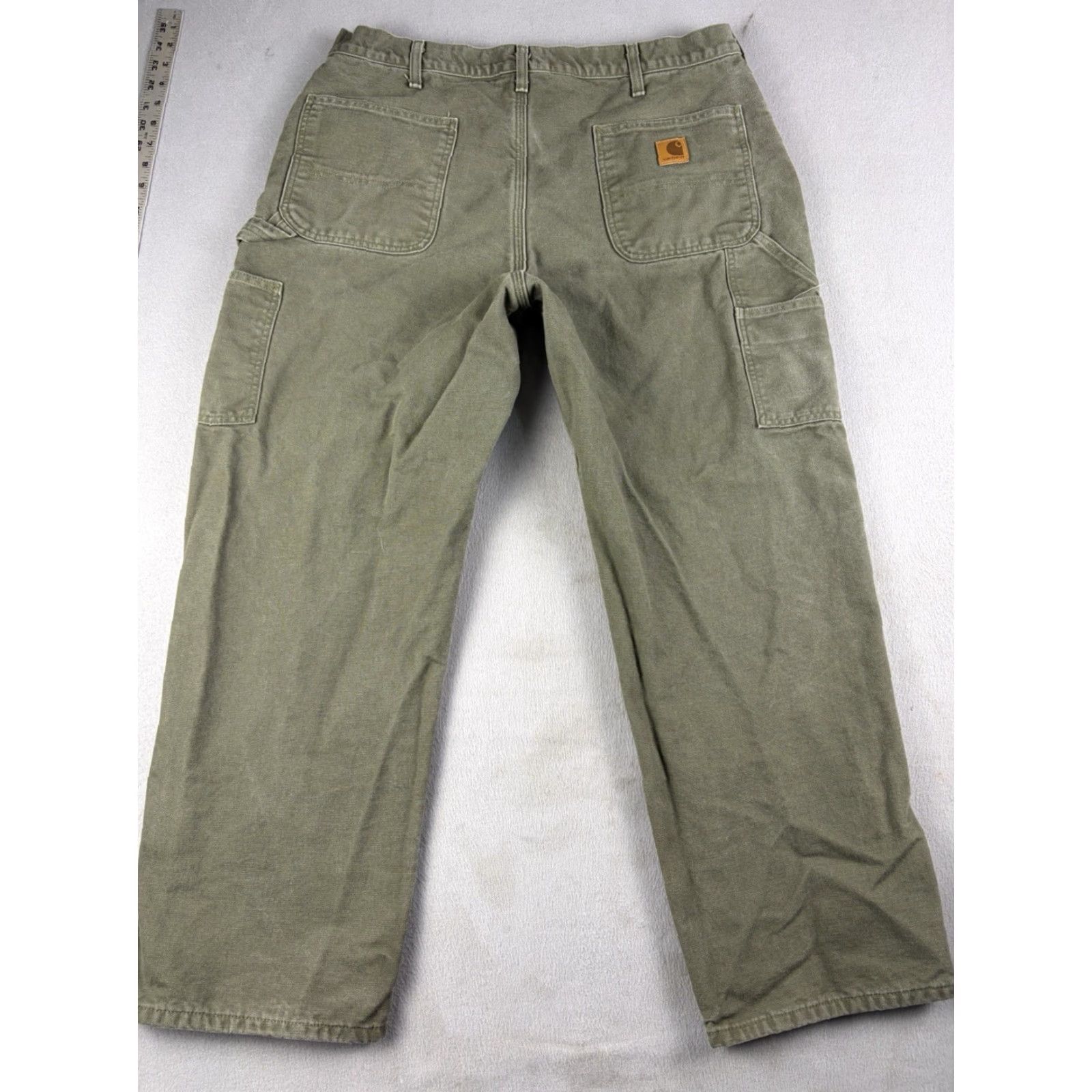Carhartt Carhartt Pants Carpenter Men's 38x30 Green Straight 5-Pocket Workwear B111 MOS Lined Size US 38 / EU 54 - 3 Thumbnail