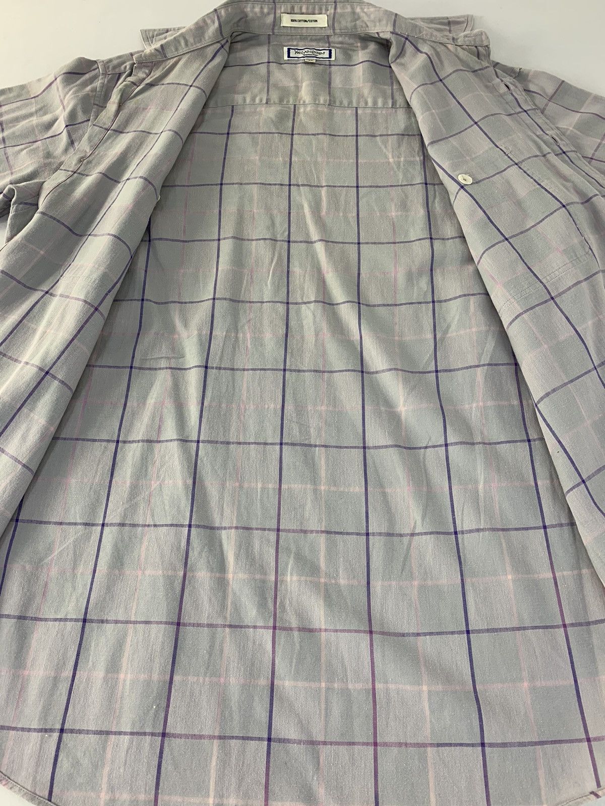 Yves Saint Laurent Vintage YSL Saint Laurent Menswear Checked Button Up Shirt Size US M / EU 48-50 / 2 - 7 Thumbnail
