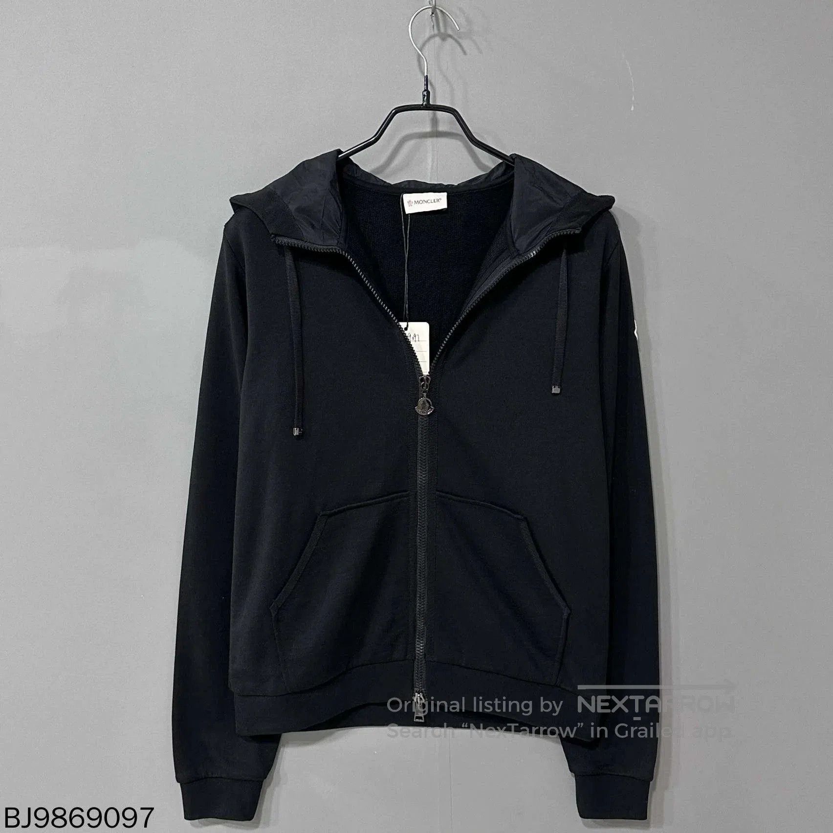 Moncler black logo zip hoodie from Moncler. Size US L / EU 52-54 / 3 - 1 Thumbnail