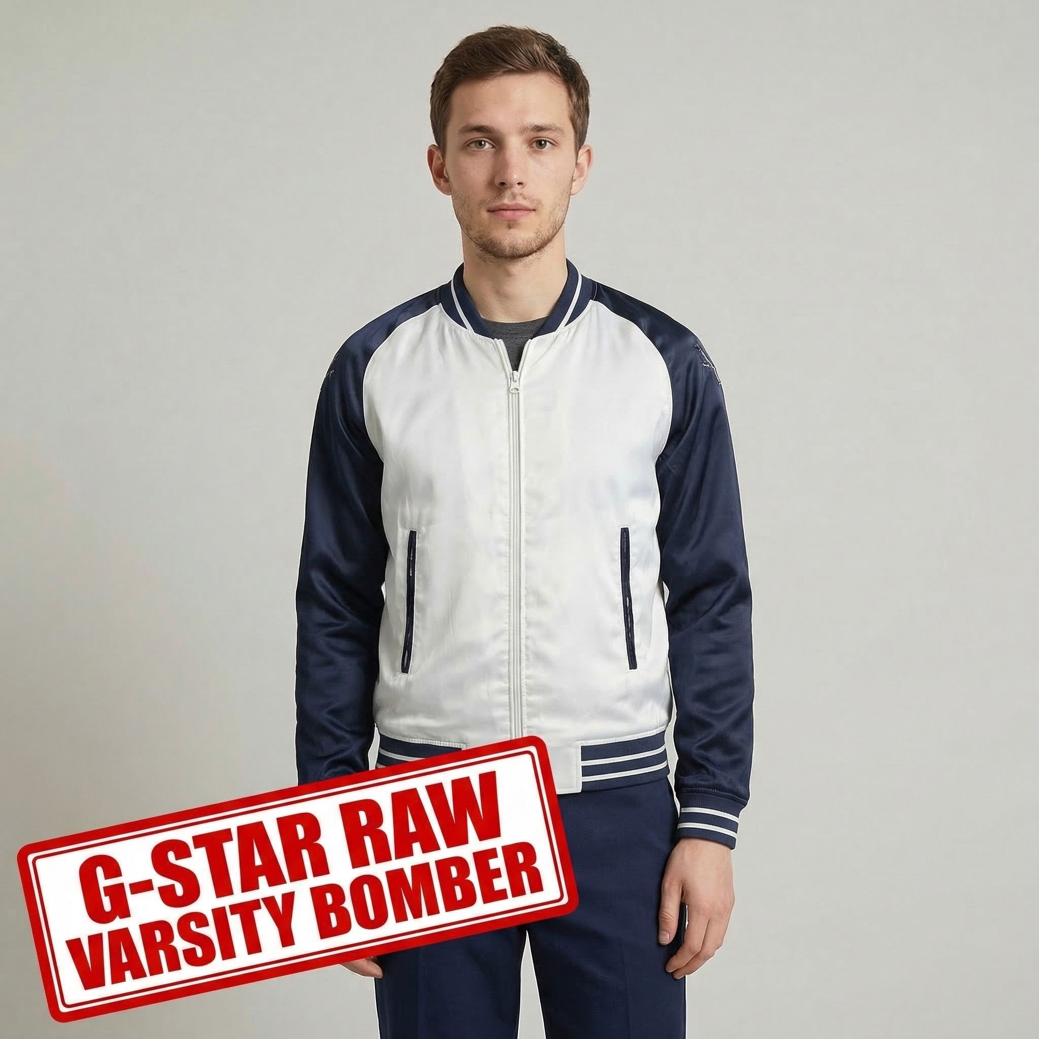 G-Star G-Star Raw Varsity Bomber Jacket – Satin Baseball Style Size US S / EU 44-46 / 1 - 1 Thumbnail
