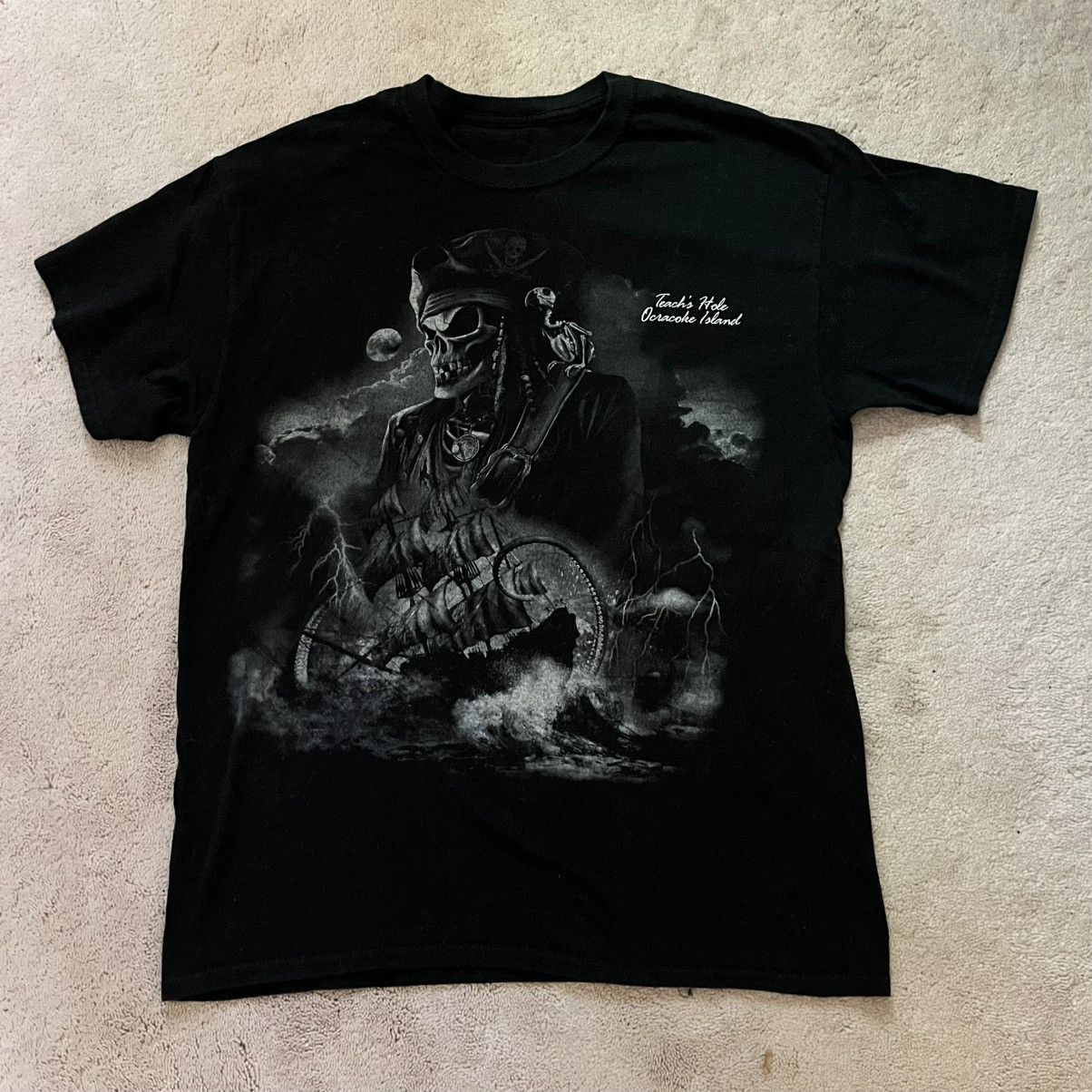 Vintage Vintage pirate skull tee Size US L / EU 52-54 / 3 - 3 Thumbnail