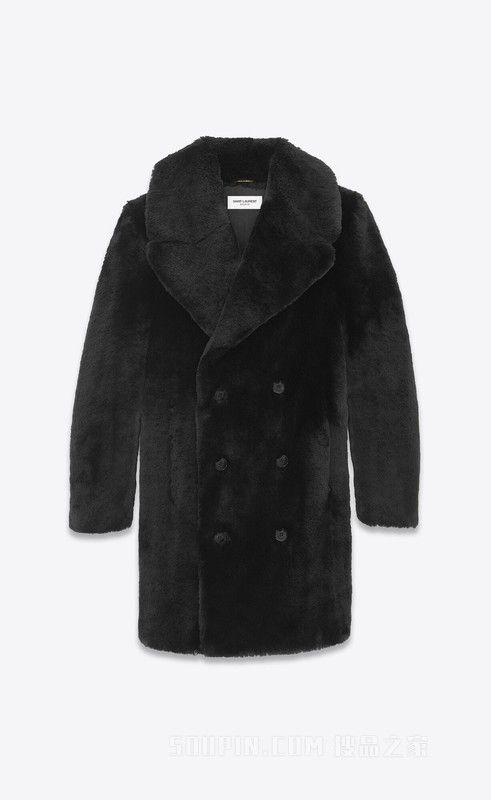 Saint Laurent Paris o1tp1o1224 Double Breasted Peacoat in Navy Size XS / US 0-2 / IT 36-38 - 1 Thumbnail