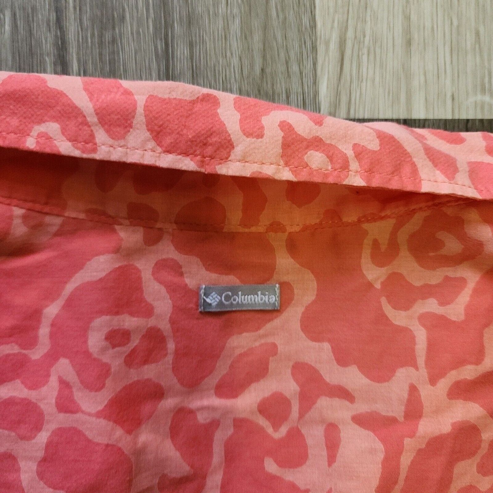 Columbia COLUMBIA WOMENS BLOUSE L FLORAL PRINT ORANGE BUTTON UP Size L / US 10 / IT 46 - 4 Thumbnail