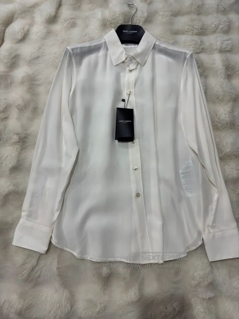 Saint Laurent Paris Saint Laurent Paris Mulberry Silk Shirt Size XS / US 0-2 / IT 36-38 - 1 Thumbnail