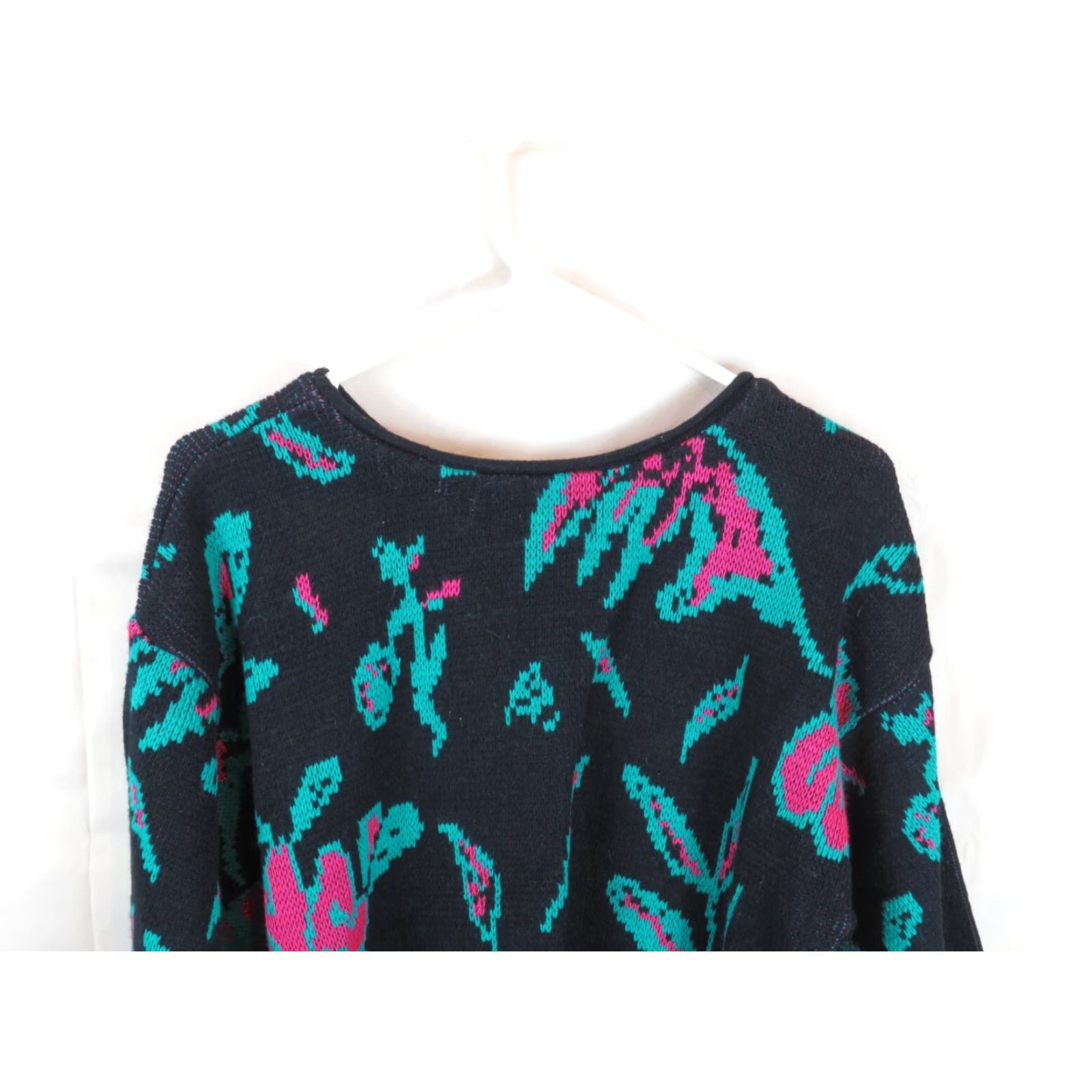 Vintage VINTAGE Bristol Court Sweater Women L Black 80s Knit Pullover Round Neck Long Sleeve Acrylic Cotton Ramie design Size L / US 10 / IT 46 - 7 Thumbnail
