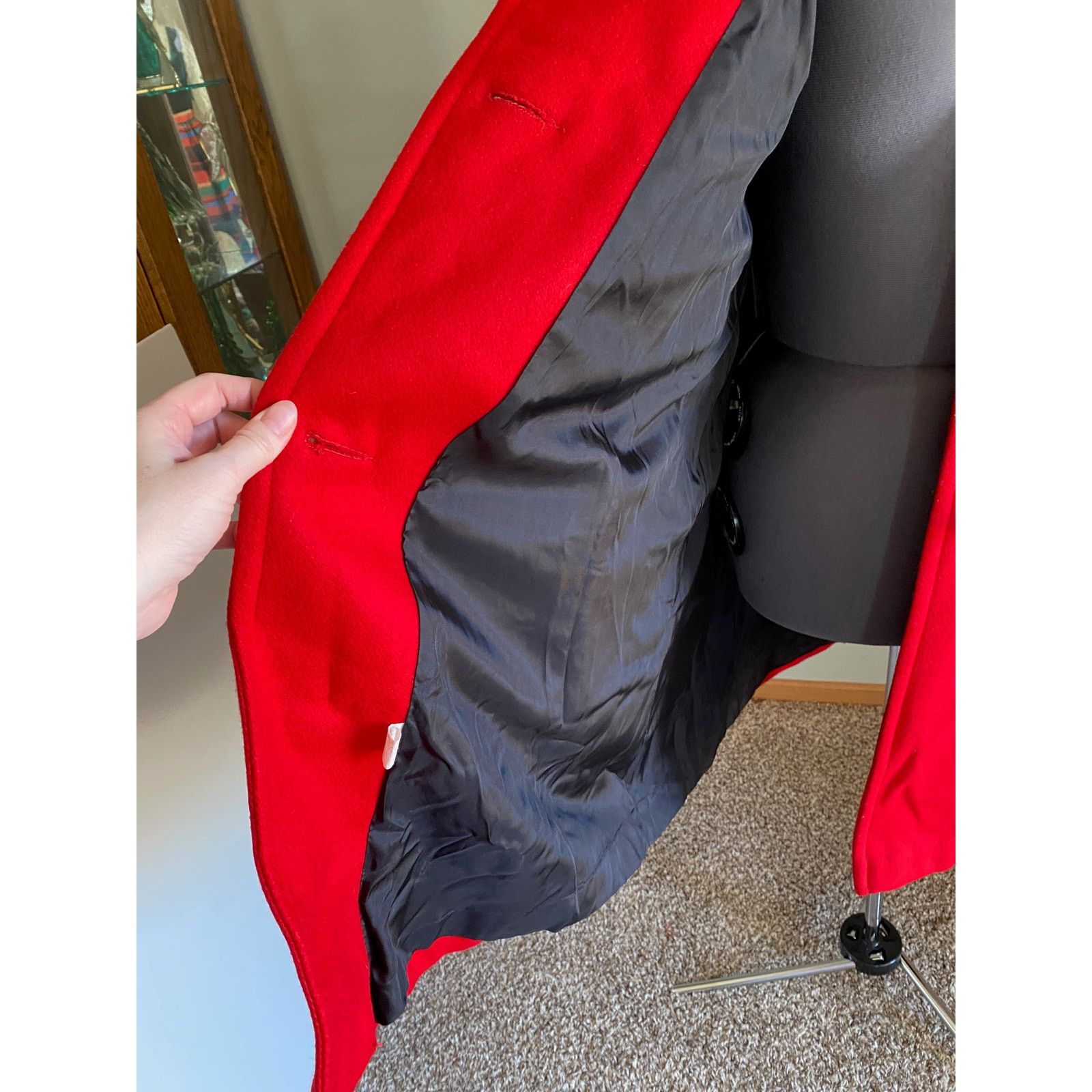 Vintage lady suzette swing coat vintage 60s union made red black Size 3XL / US 20-22 - 12 Thumbnail