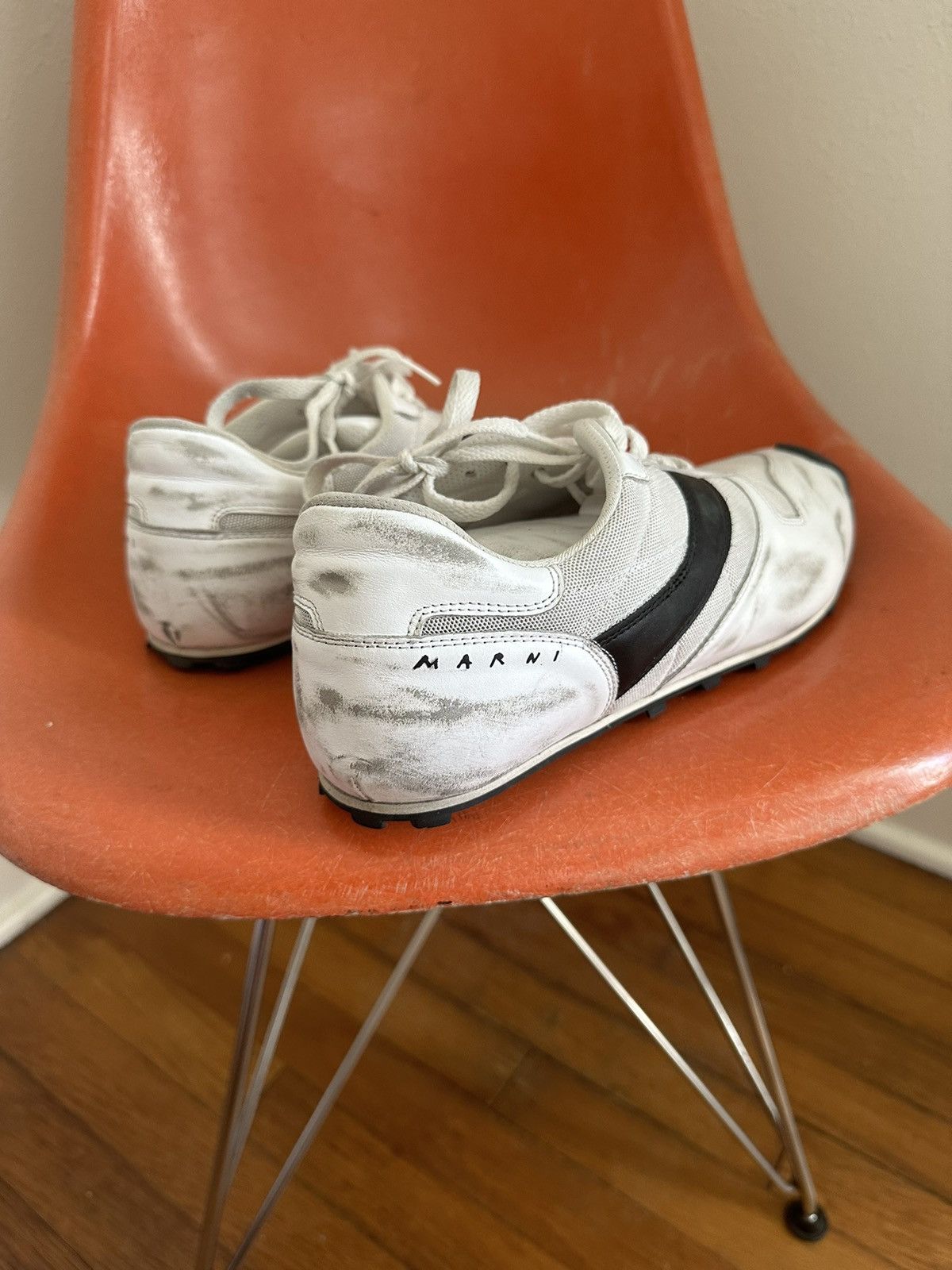 image of Distressed Marni Sneakers in White, Men's (Size 11)