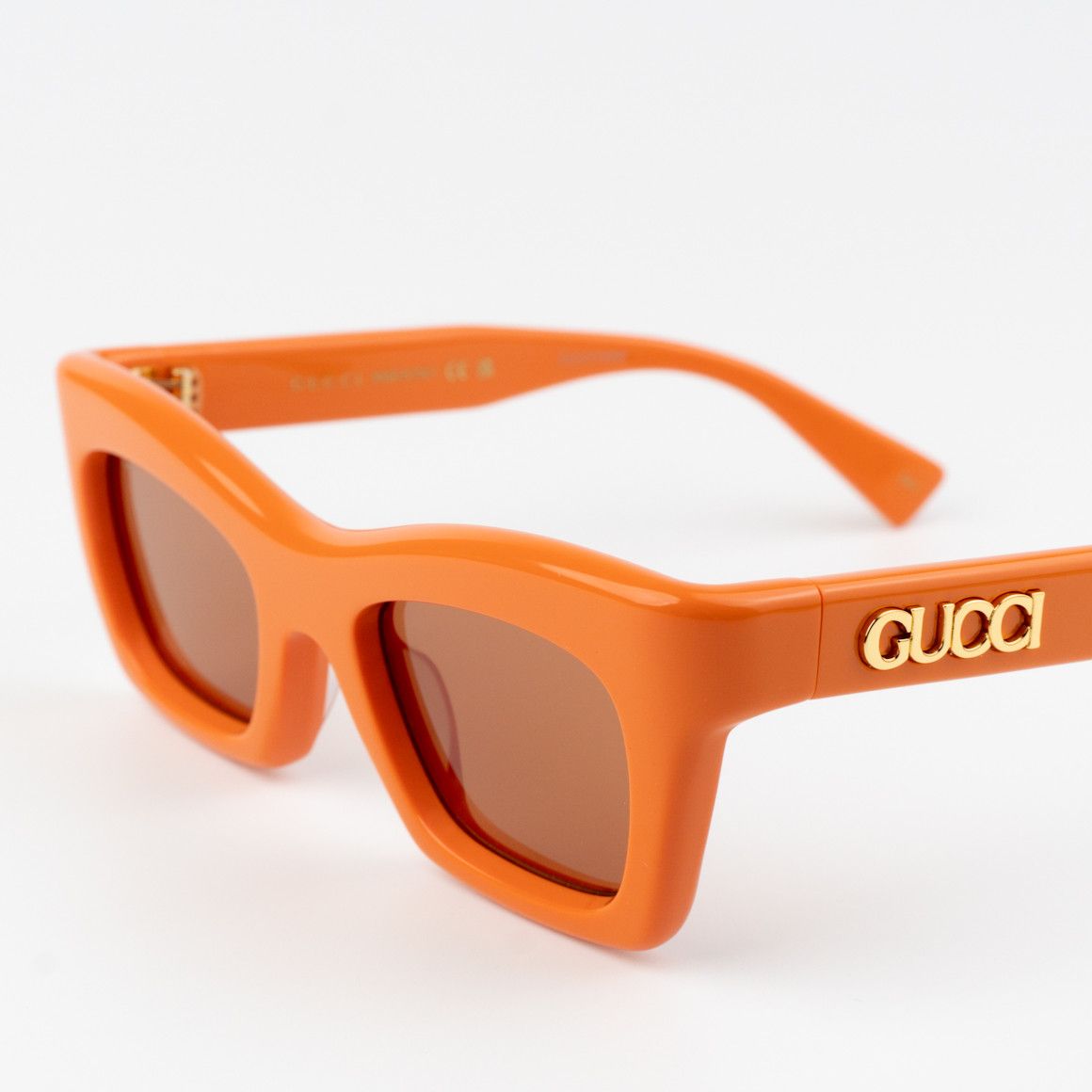 Gucci NEW Gucci GG1773S 004 Orange Brown Cat Eye Unisex Sunglasses Size ONE SIZE - 5 Thumbnail
