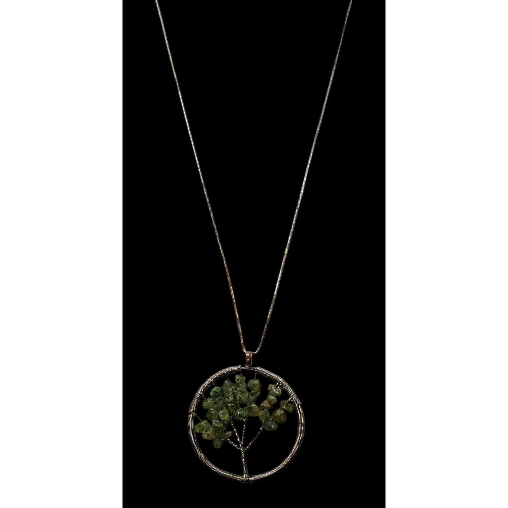 Other Mystical Silver Tone And Green Stone Tree Of Life Necklace Size ONE SIZE - 4 Thumbnail