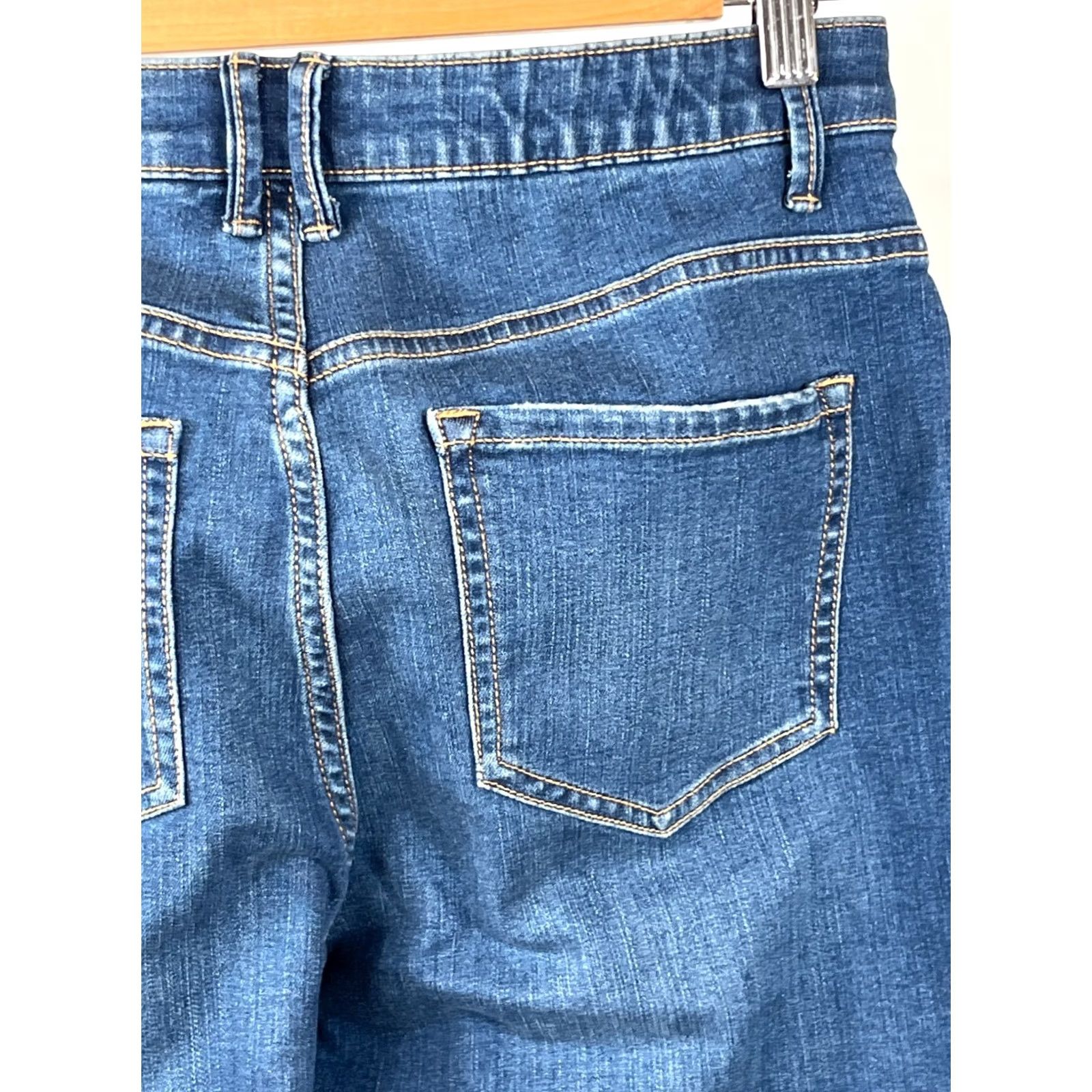 Vintage Knox Rose Jeans Womens 8 Bootcut Denim Distressed Mid Rise Raw Hem Stretch Blue 5-Pocket Design Mens Womens Girls Boys? Size 30" / US 8 / IT 44 - 6 Thumbnail