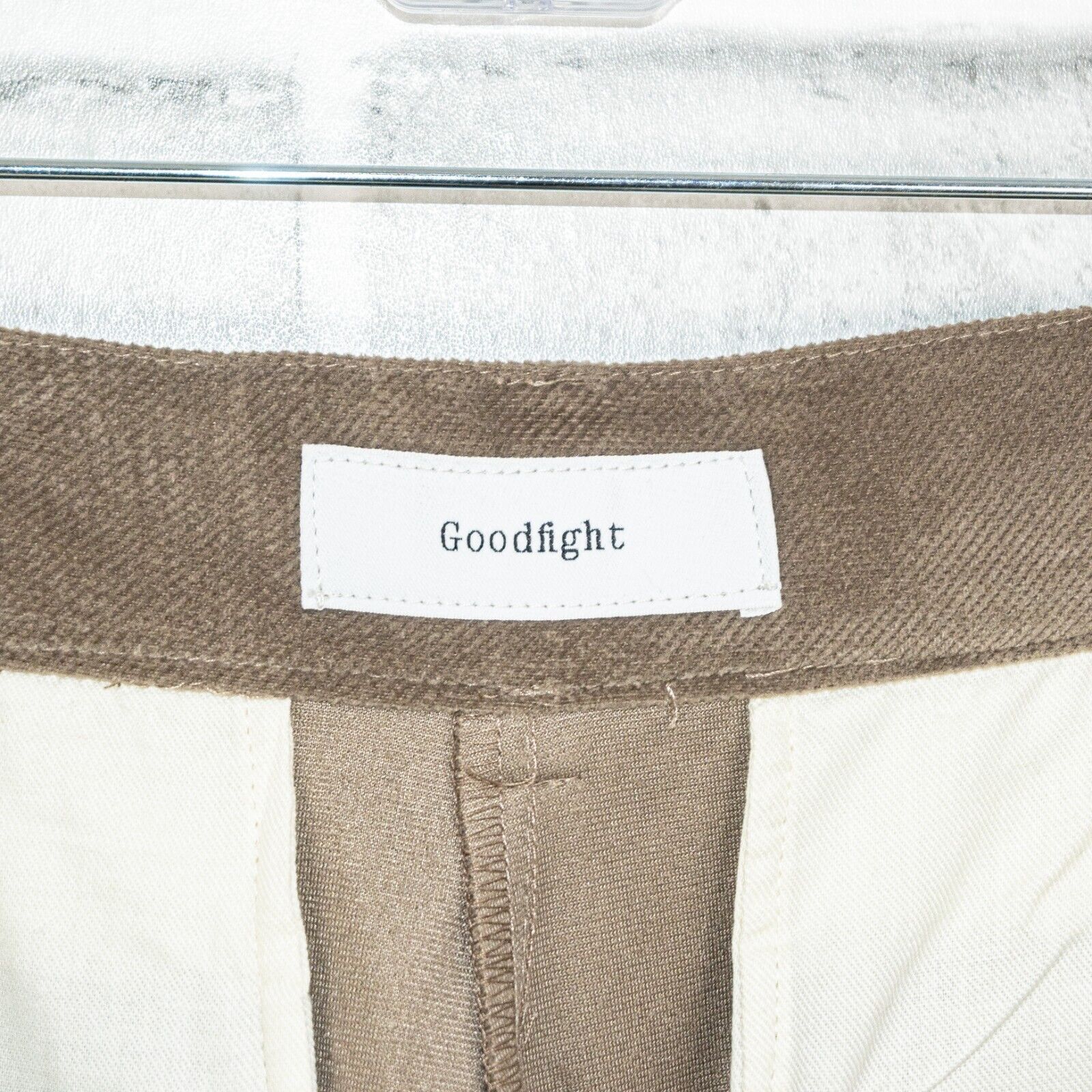 Goodfight Goodfight Textured Layered Trouser Pants wide leg in Tan Size US 32 / EU 48 - 3 Thumbnail