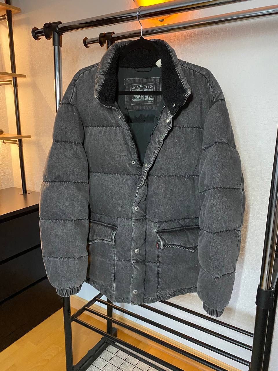 Levi's puffer jacket coat Large down denim Size US M / EU 48-50 / 2 - 1 Thumbnail