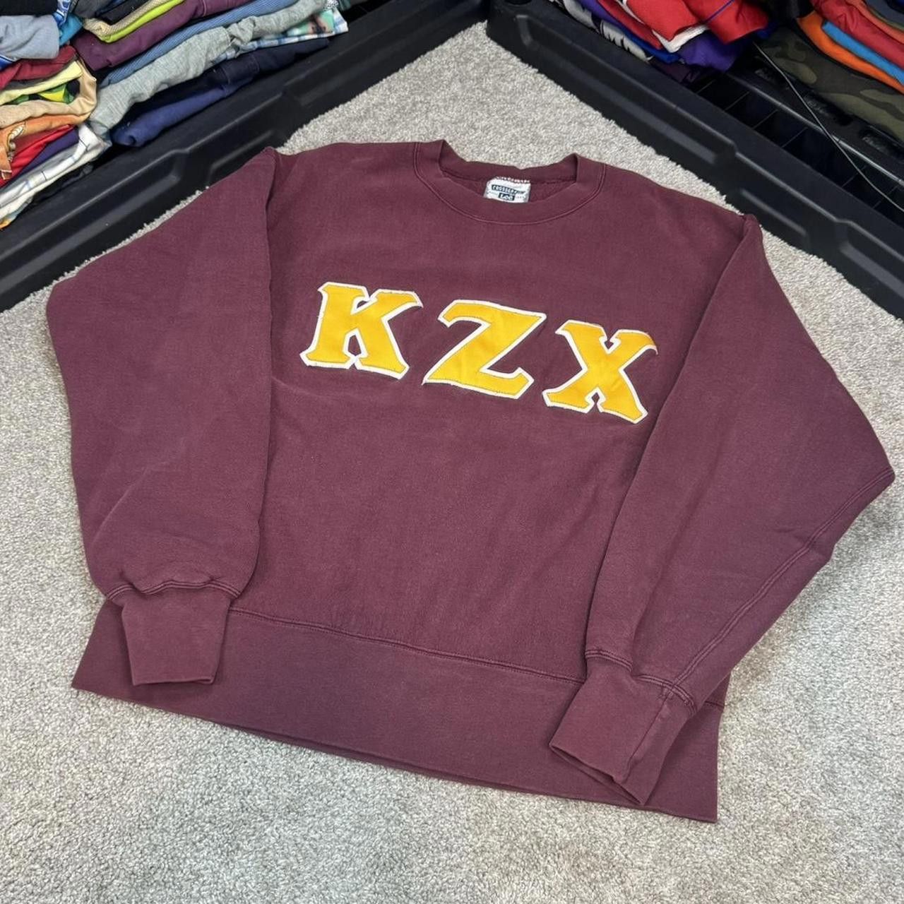 Lee × Vintage VTG 90s Lee Heavyweight Kappa Zeta Chi Crewneck Sweatshirt Size US XL / EU 56 / 4 - 1 Thumbnail