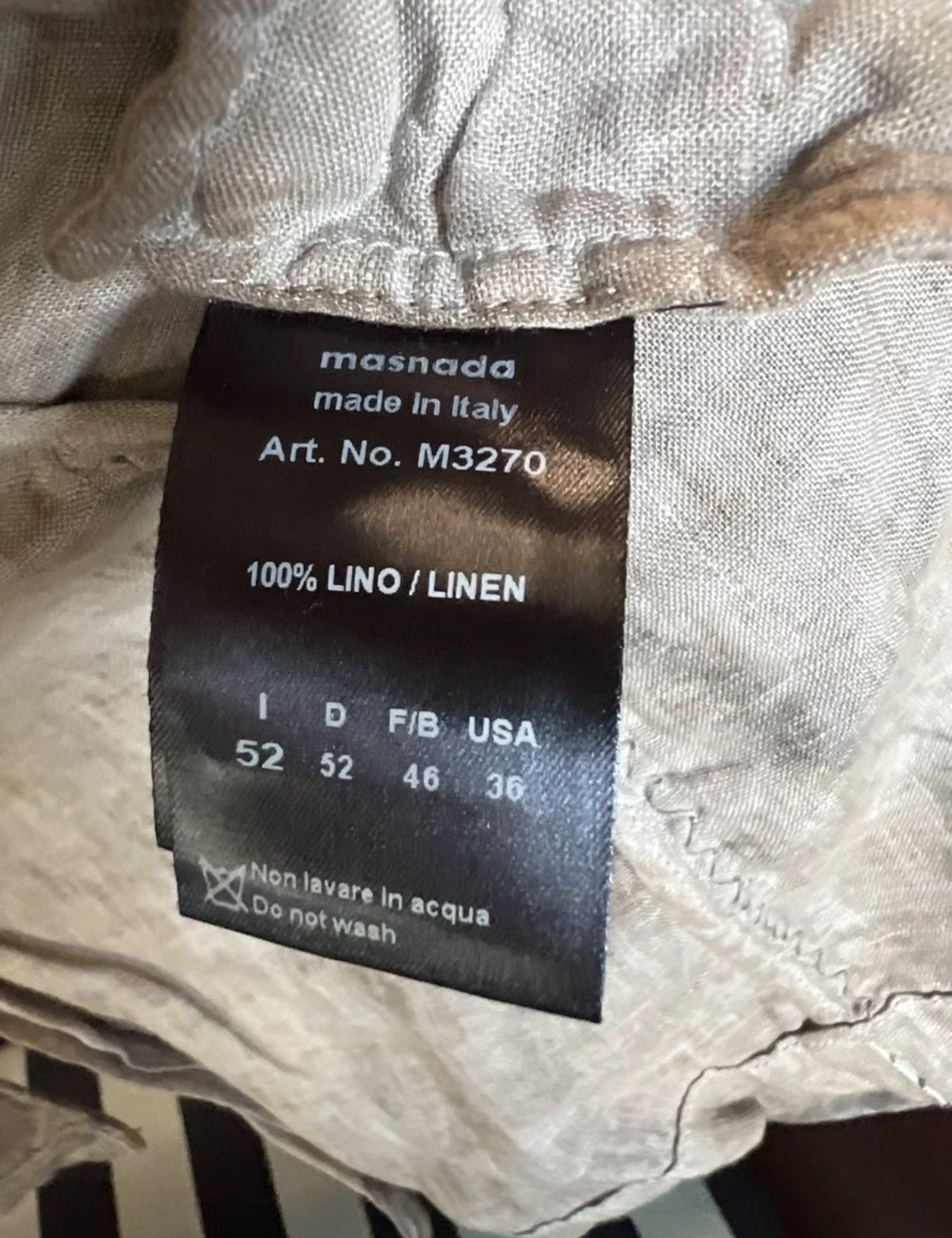 Masnada Masnada 24SS "DRIED CLAY" 100% Linen Pleated Blazer Size US L / EU 52-54 / 3 - 9 Thumbnail