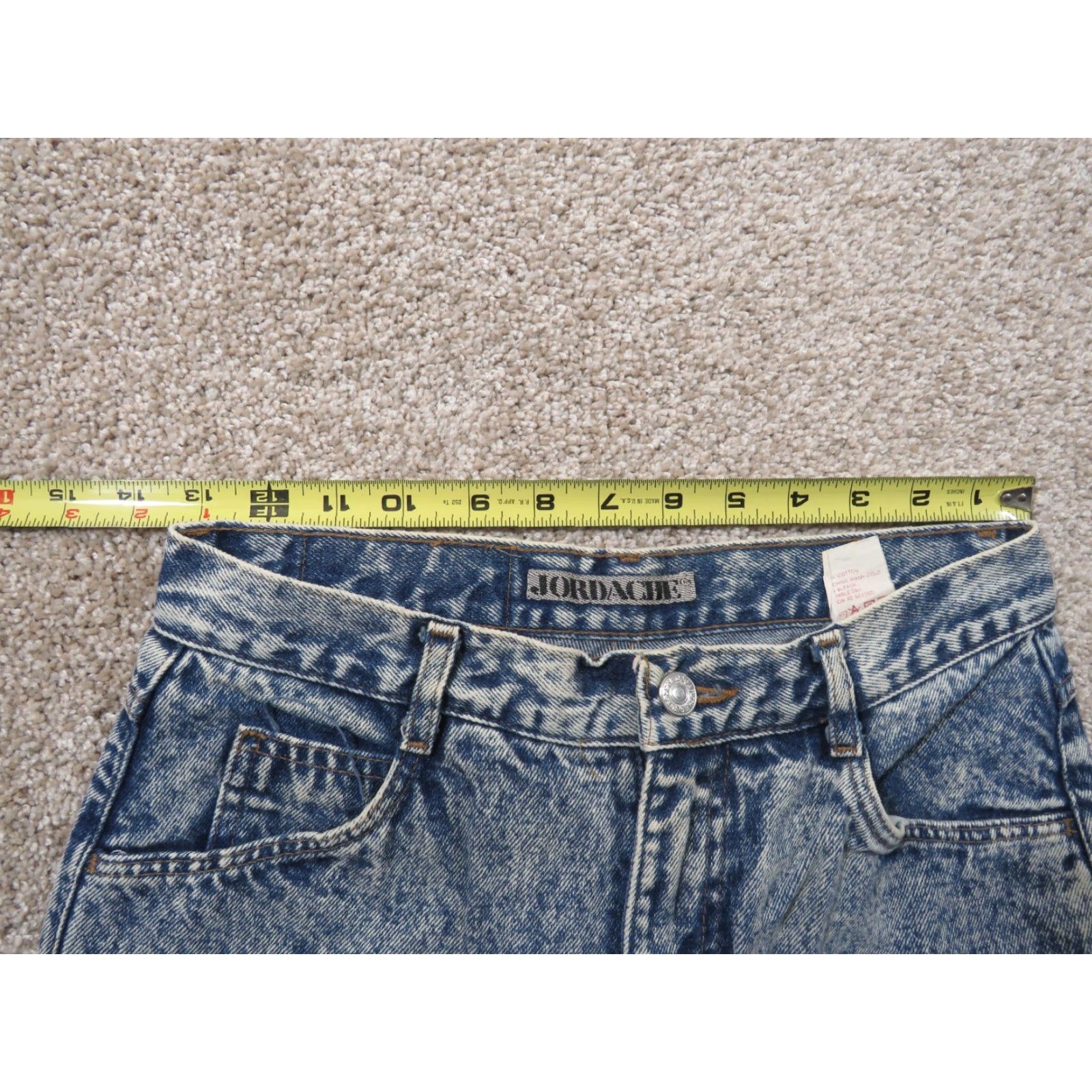 Jordache VTG Jordache Jeans Denim USA Ladies Misses 9 26X27 High Waist Acid wash Blue Disco 1980s Mens/Womens? Size 26" / US 2 / IT 38 - 7 Thumbnail