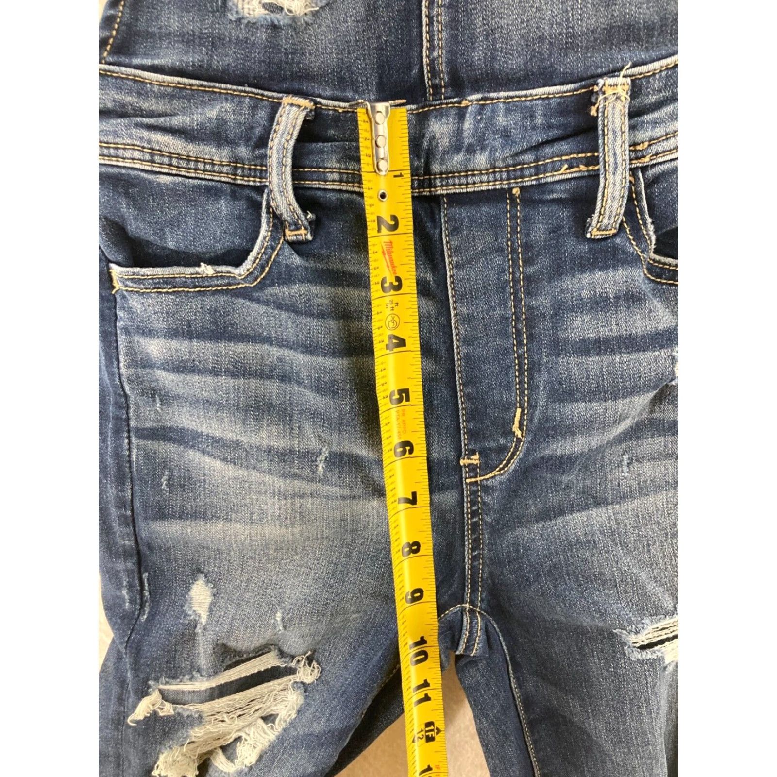 Vintage VINTAGE Distressed overalls womens 26x28 Distressed Size 26" / US 2 / IT 38 - 4 Thumbnail